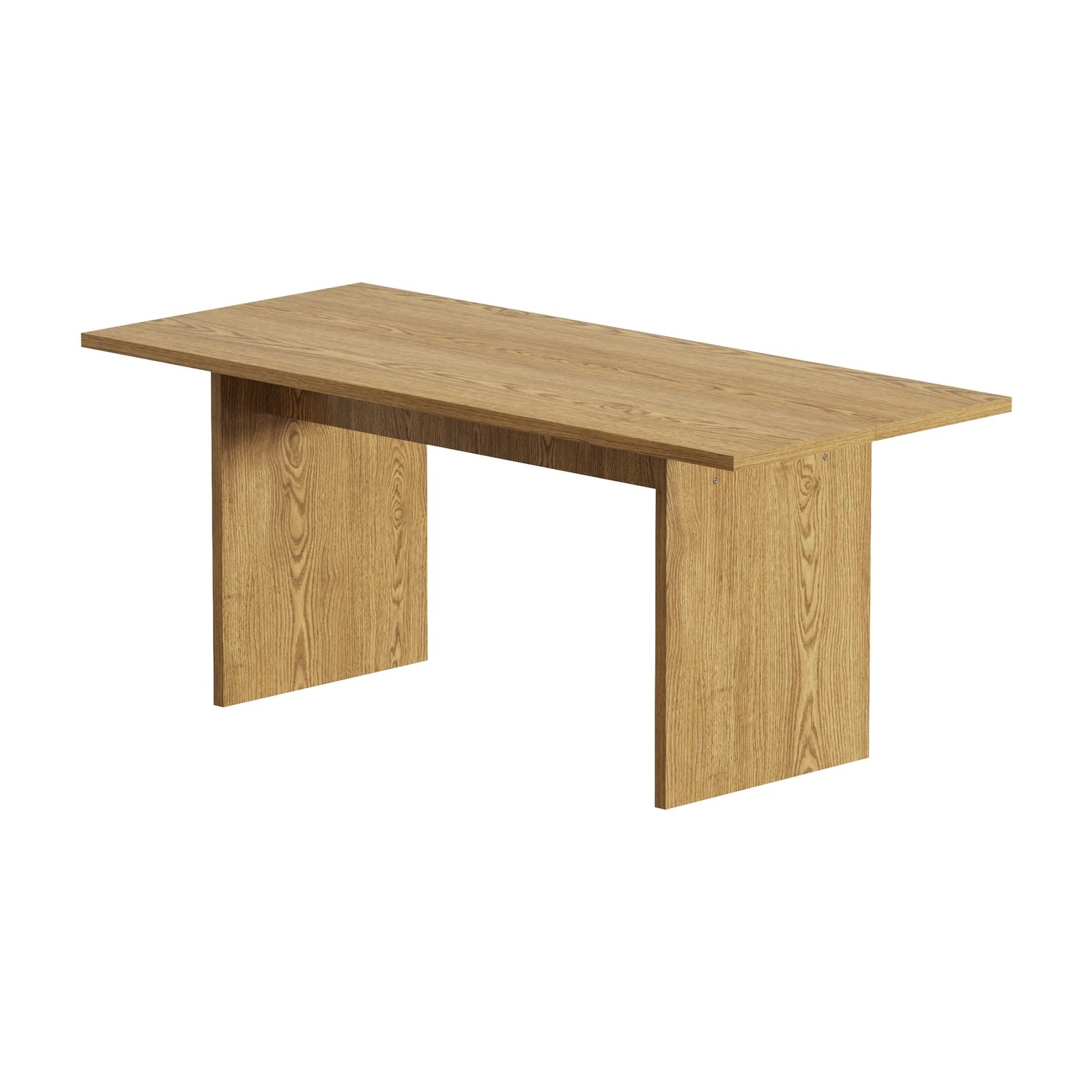 6 Oikiture 180cm Dining Table Rectangular Kitchen Dining Table Timber
 - Natural, 6 of 9