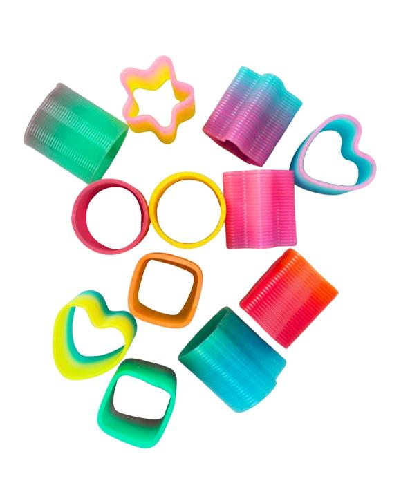 Anagram Shaped Mini Slinky Springs Pack of 12Assorted - Assorted