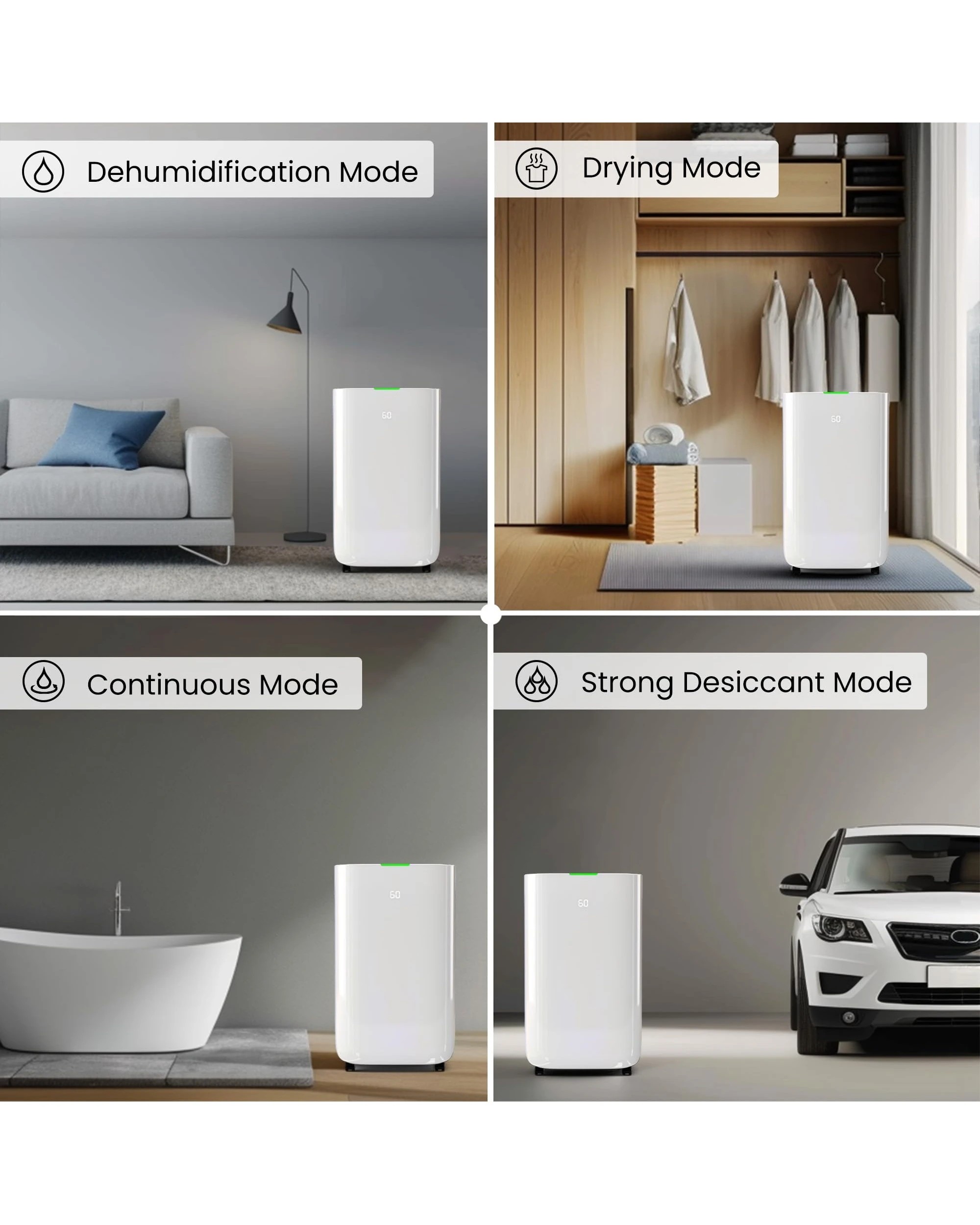 3 Advwin Air Dehumidifiers 30 L/day, 3 of 5