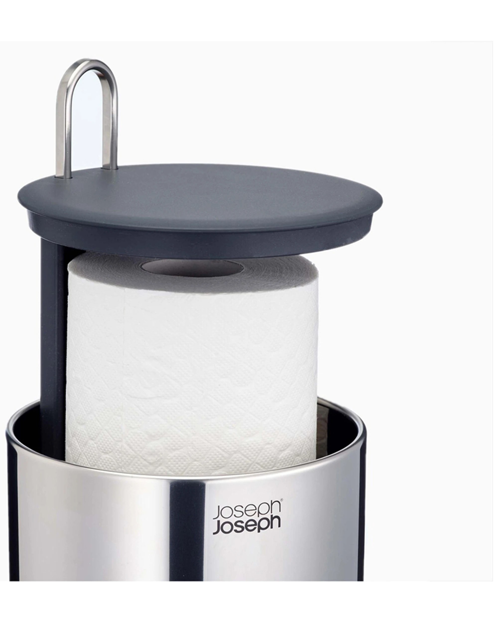 3 Joseph Joseph Easystore Luxe Concealed Stainless Steel Toilet Roll Holder - Silver, 3 of 6