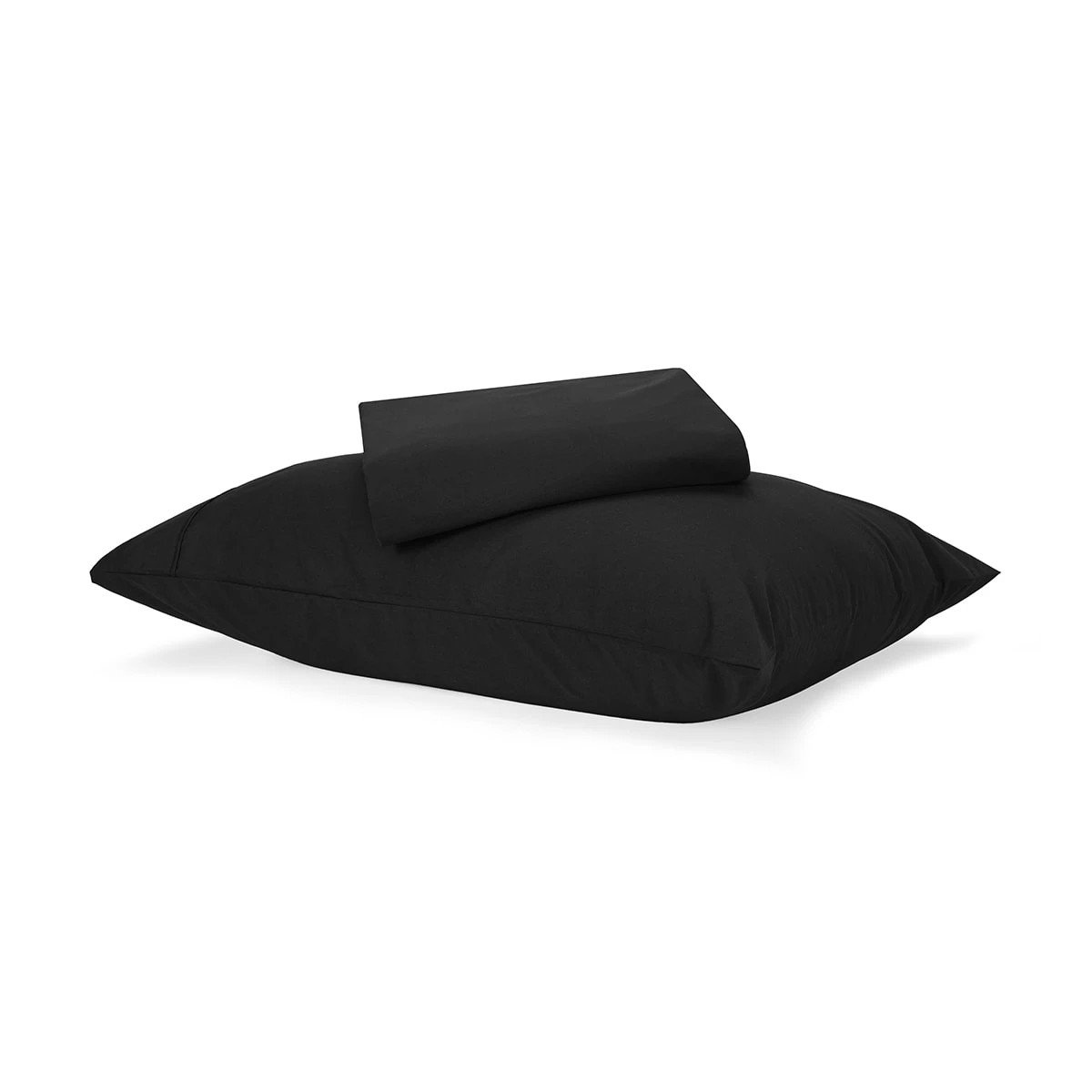 1 225 Thread Count Cotton Rich Sheet Set - Single Bed, Black, 1 of 6