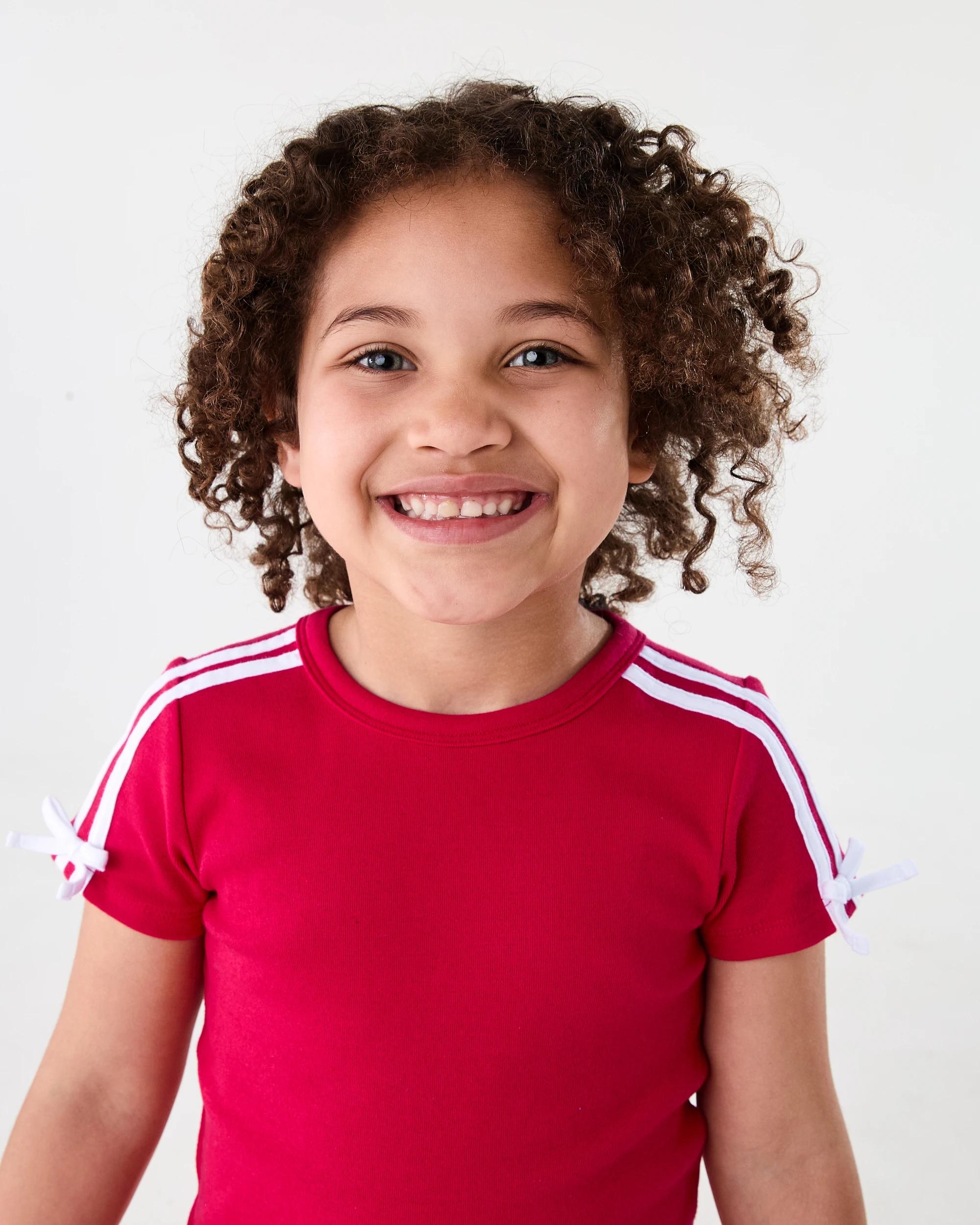 3 Short Sleeve Tape Detail T-shirt Red Tngo, 3 of 7