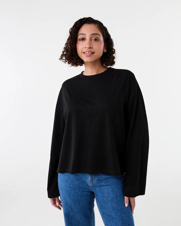 Long Sleeve Embellished Top