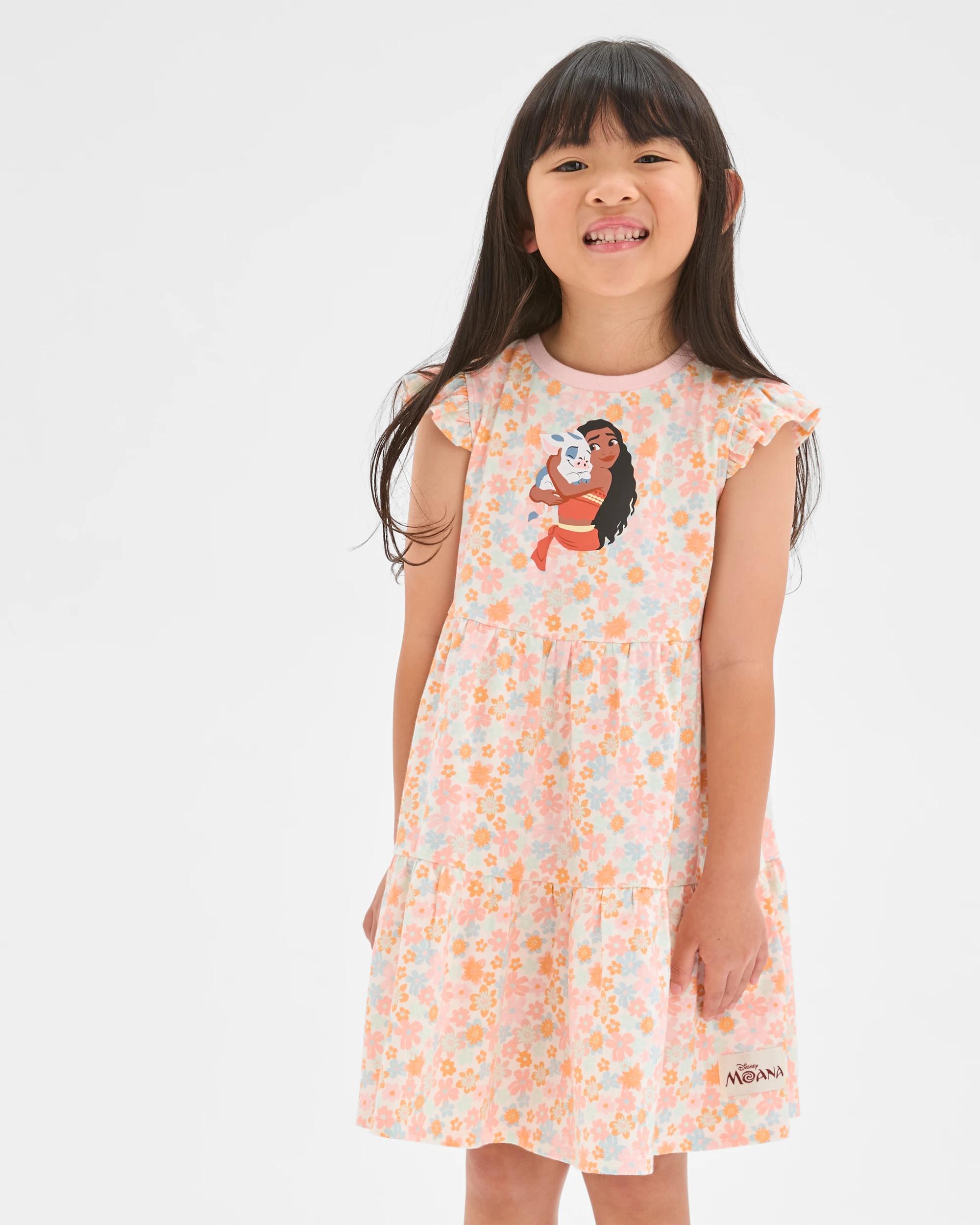 3 Disney Moana Australian Cotton Jersey Dress DITSY AOP MULTI, 3 of 6
