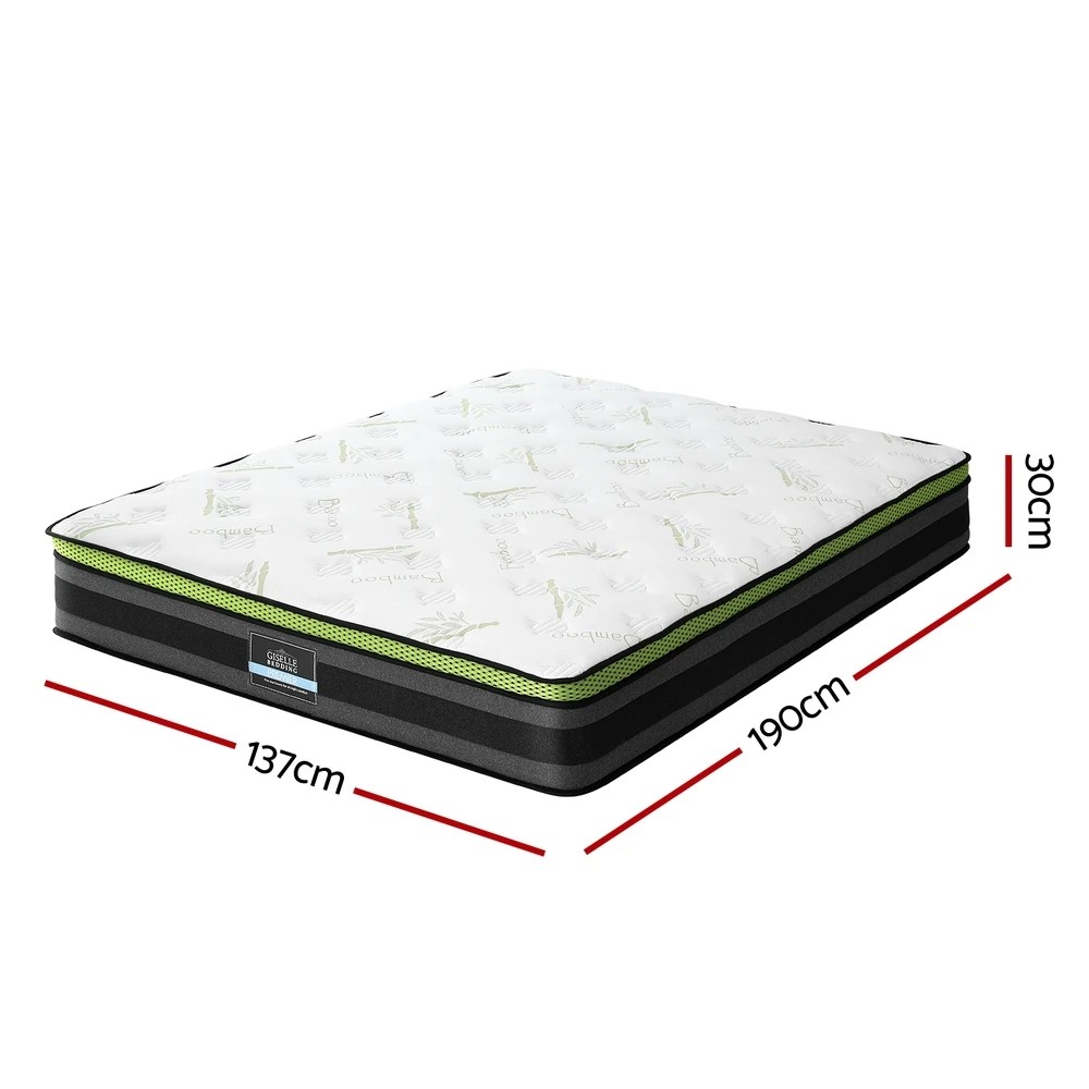 2 Giselle Mattress Cool Gel Foam 30cm Double - Double Bed - Grey, 2 of 7