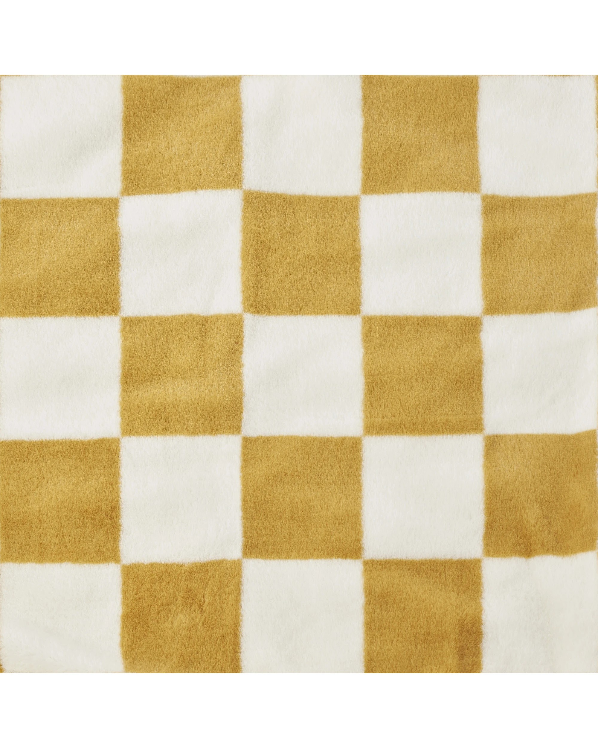 4 Dreamaker Checkered Plush Throw Blanket 130x170cm - Chai and Cream, 4 of 6