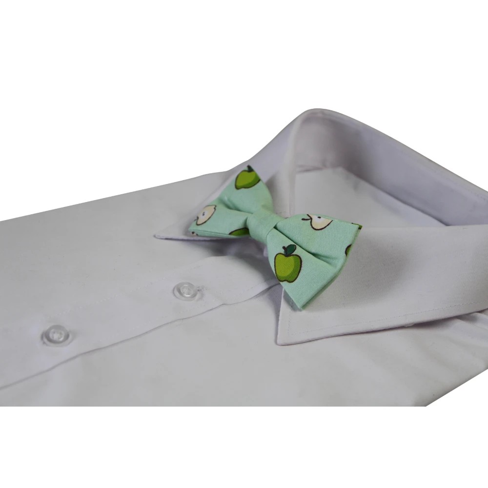 1 Zasel Boys Mint Green Apple Fruit Patterned Bow Tie - Multi, 1 of 3