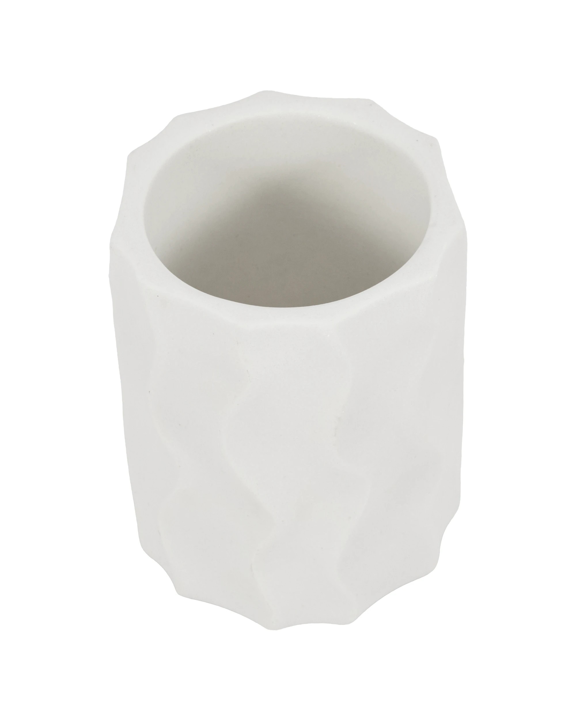 1 White Textured Tumbler, 1 of 3