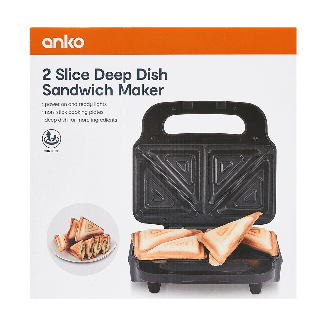 7 2 Slice Deep Dish Sandwich Maker, 7 of 8