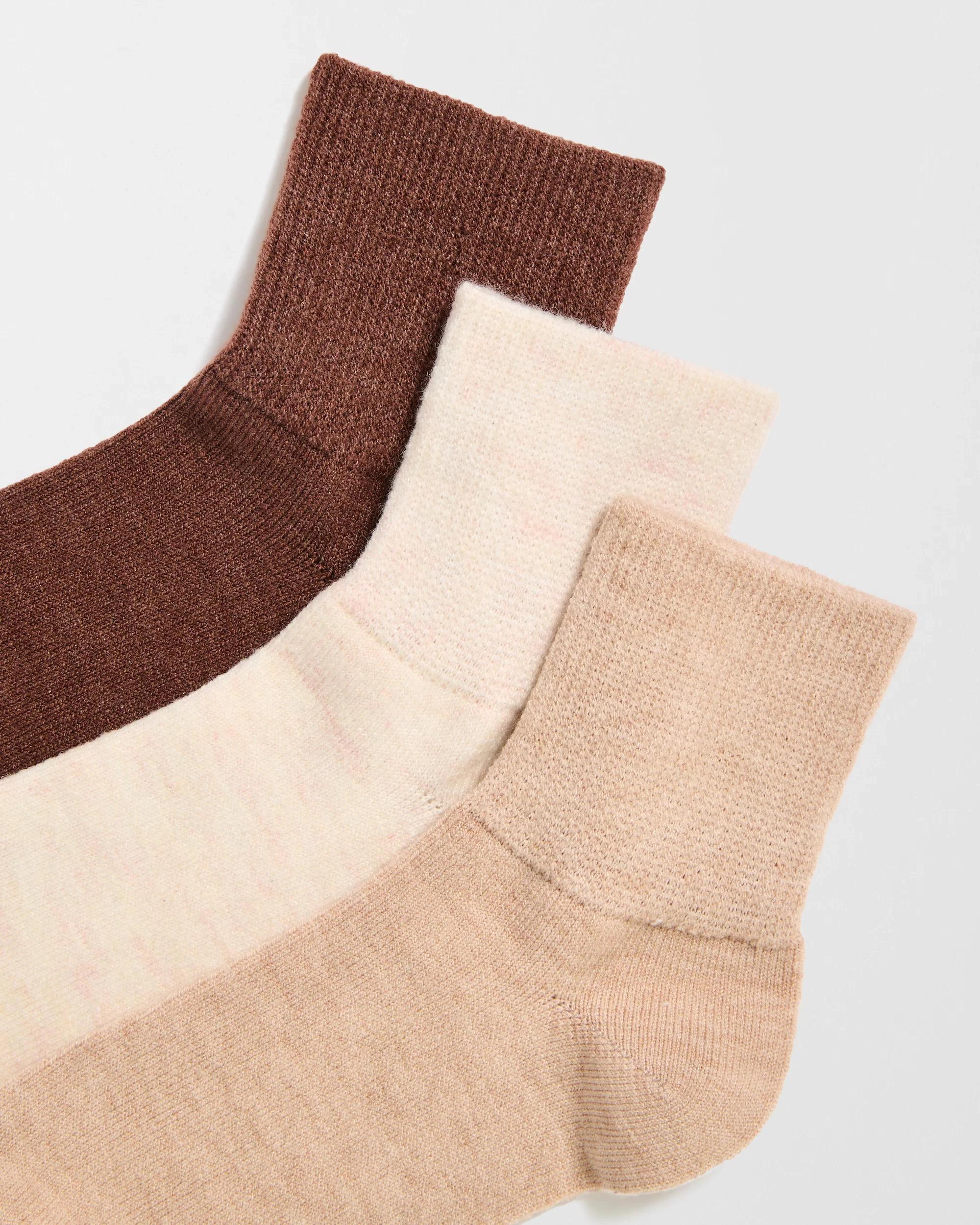 2 Target Woman 3 Pack Quarter Crew Wool Socks NEUTRAL, 2 of 3