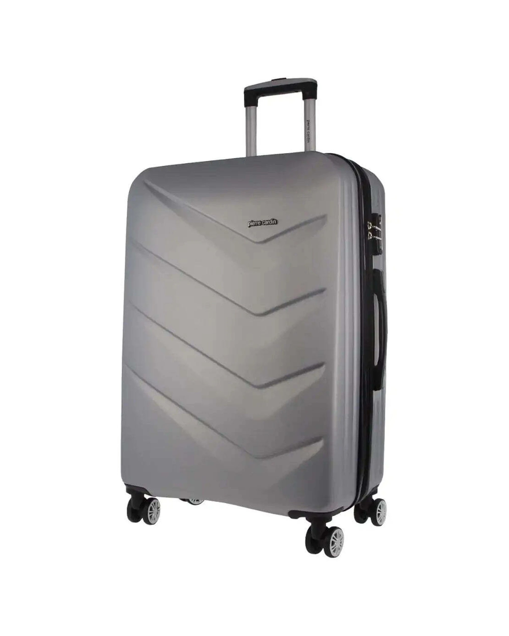 1 Pierre Cardin Durable Hard Shell 4 Wheel Expandable TSA Lock Medium Suitcase Lightweight - Silver, 1 of 4