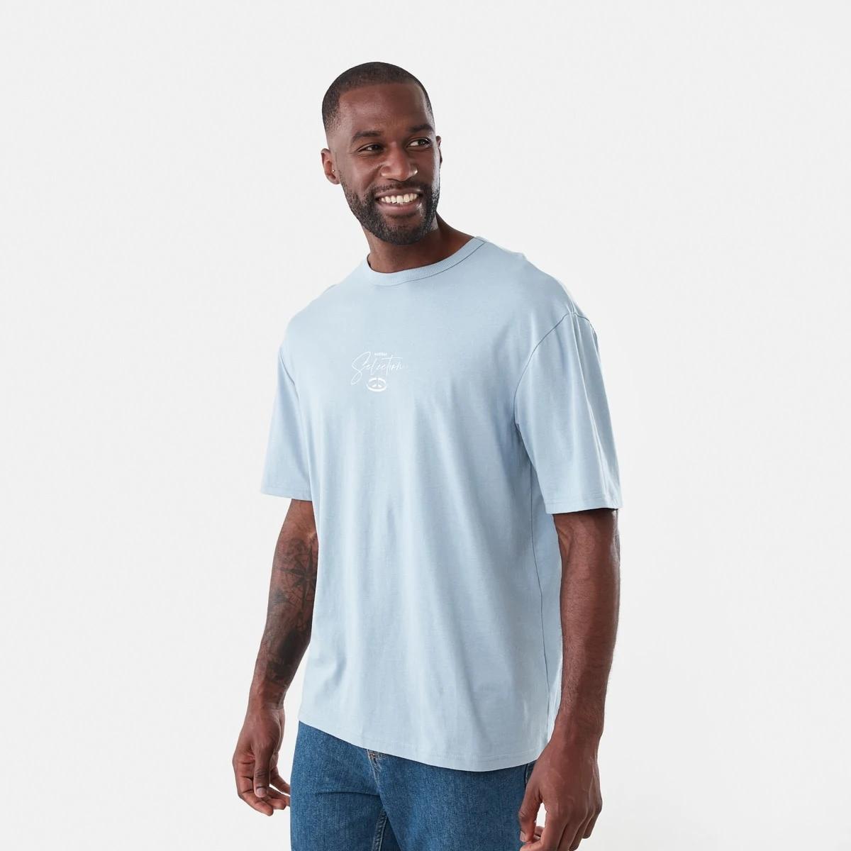 2 Oversized Graphic T-shirt Blu Ash, 2 of 5