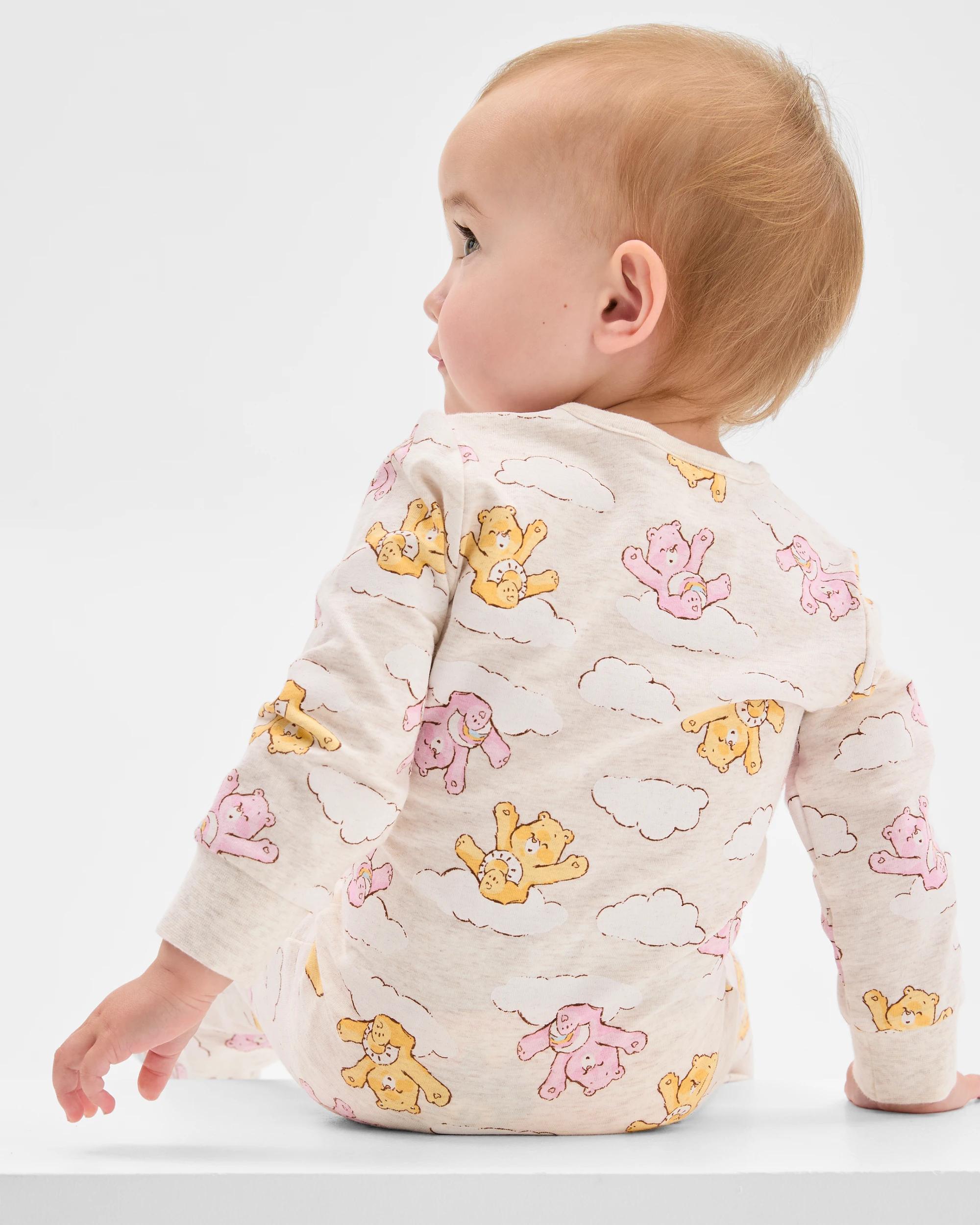 2 Care Bears Australian Cotton Baby Zip Coverall OATMEAL MARLE, 2 of 4