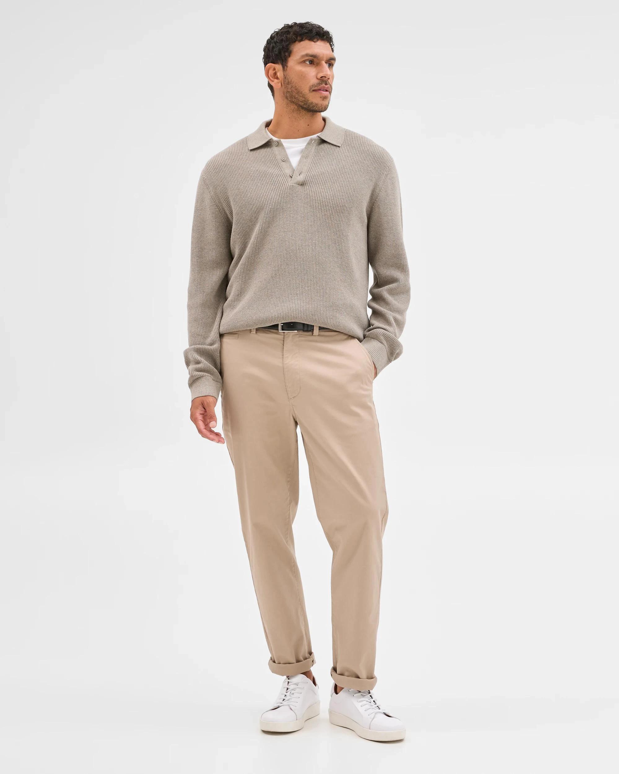 6 Target Man Australian Cotton Lightweight Long Sleeve Polo Neck Knit Sweater ROCK, 6 of 6