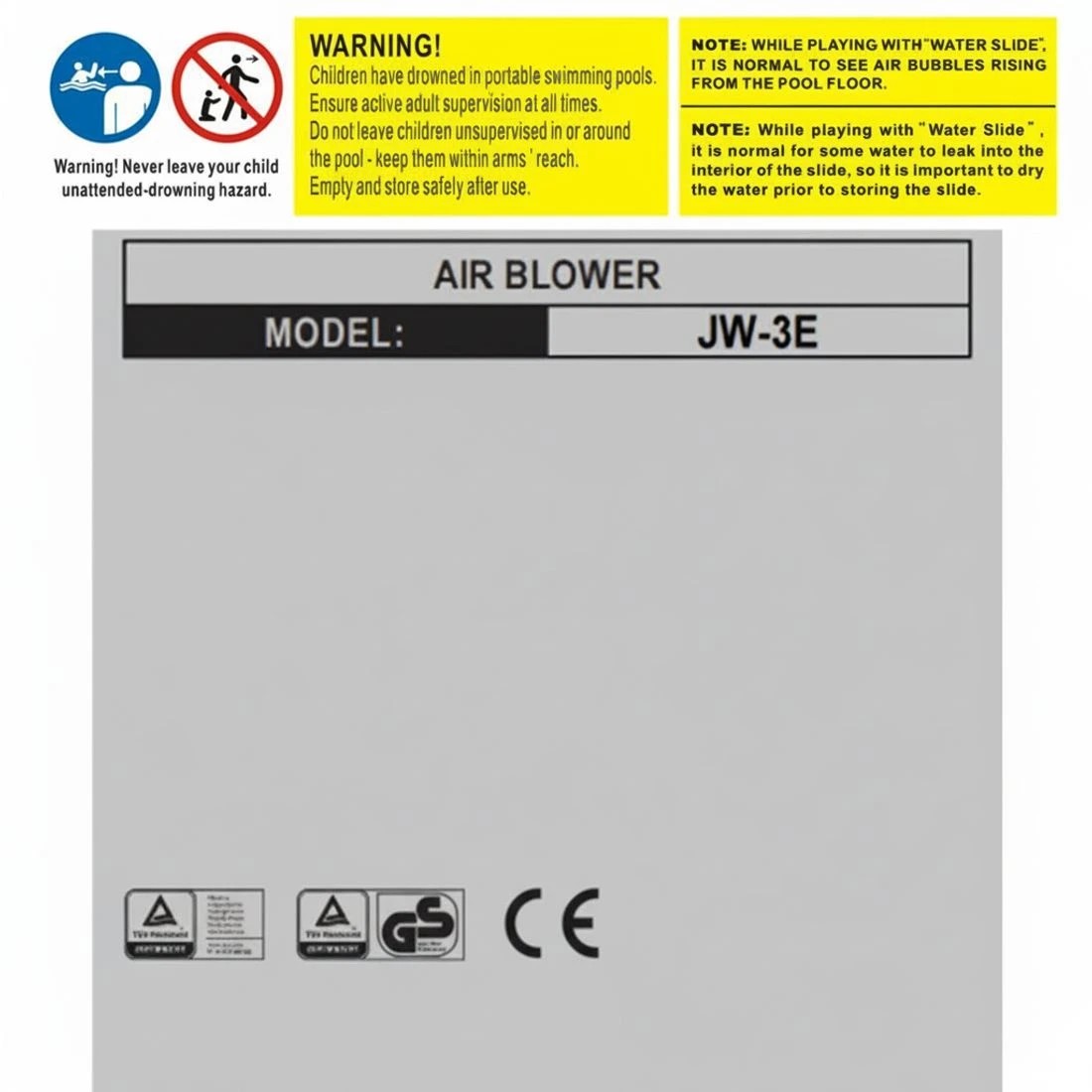 6 Happy Hop Inflatable Water Slide Jumping Trampoline Castle Bouncer Toy Splash - Multi, 6 of 7