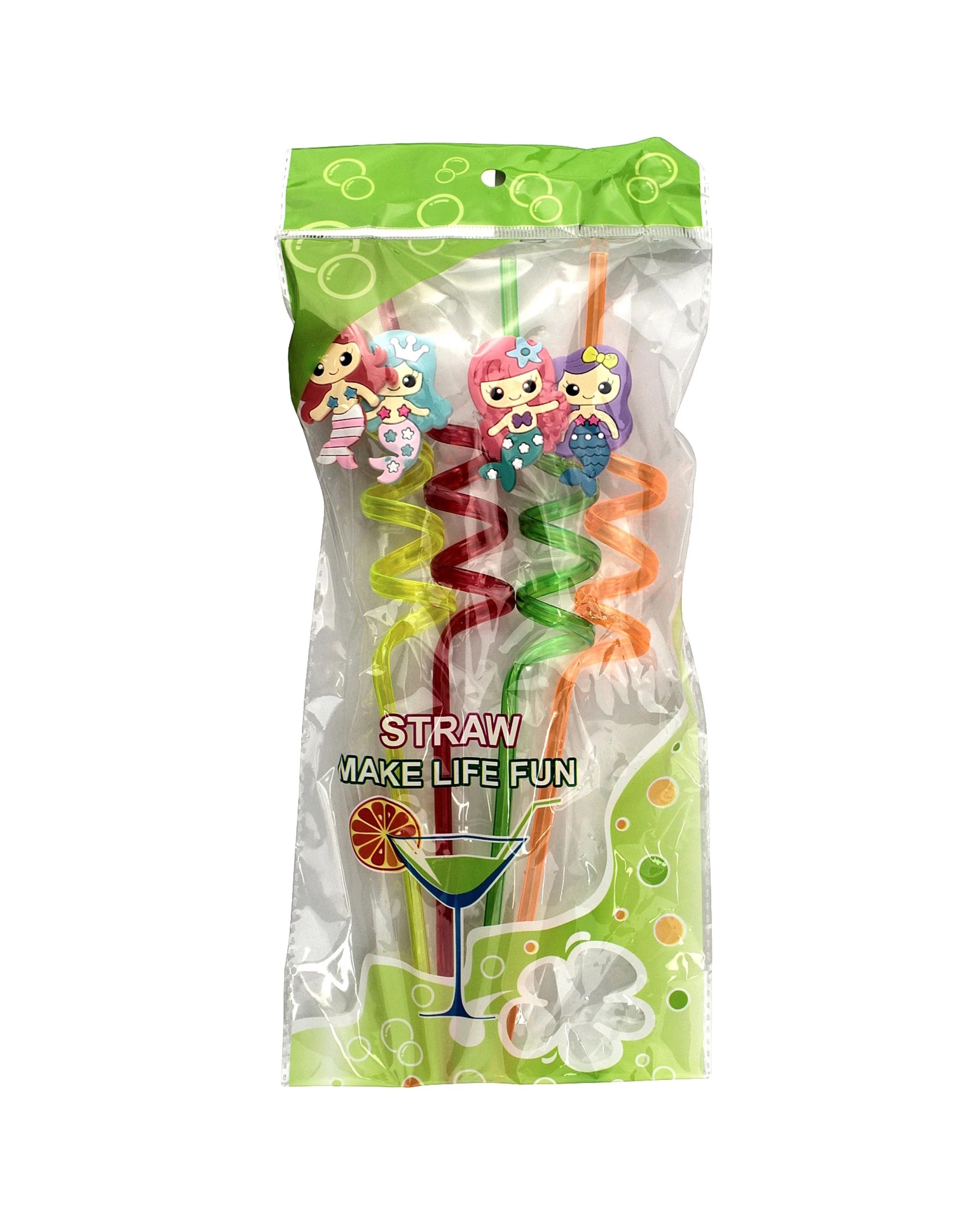 2 Party Maker Mermaid Swirly Straws Pack of 4 - Assorted, 2 of 3