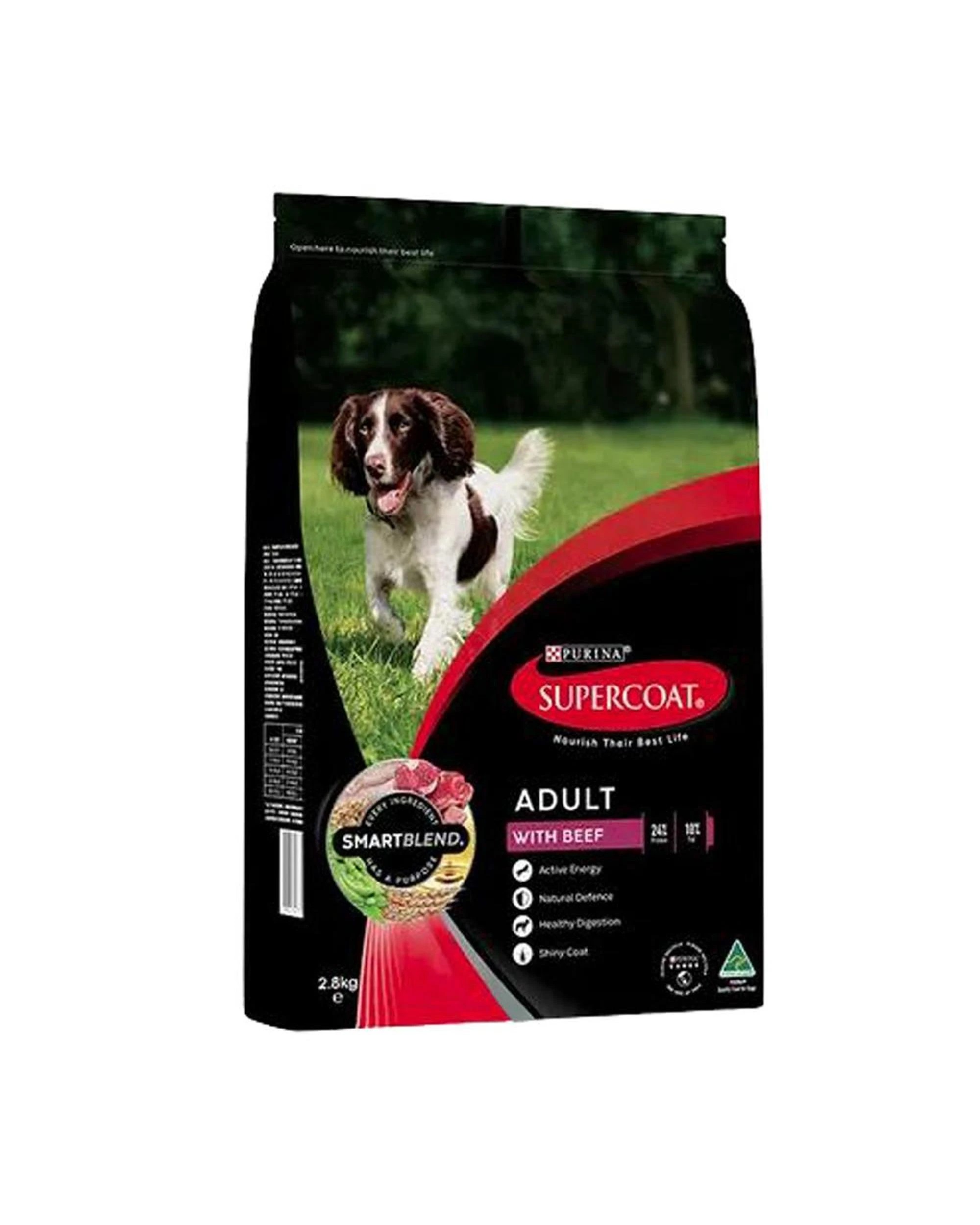 10 Supercoat Smartblend Adult Healthy Digestion Dry Dog Food w/ Beef 2.8kg, 10 of 10