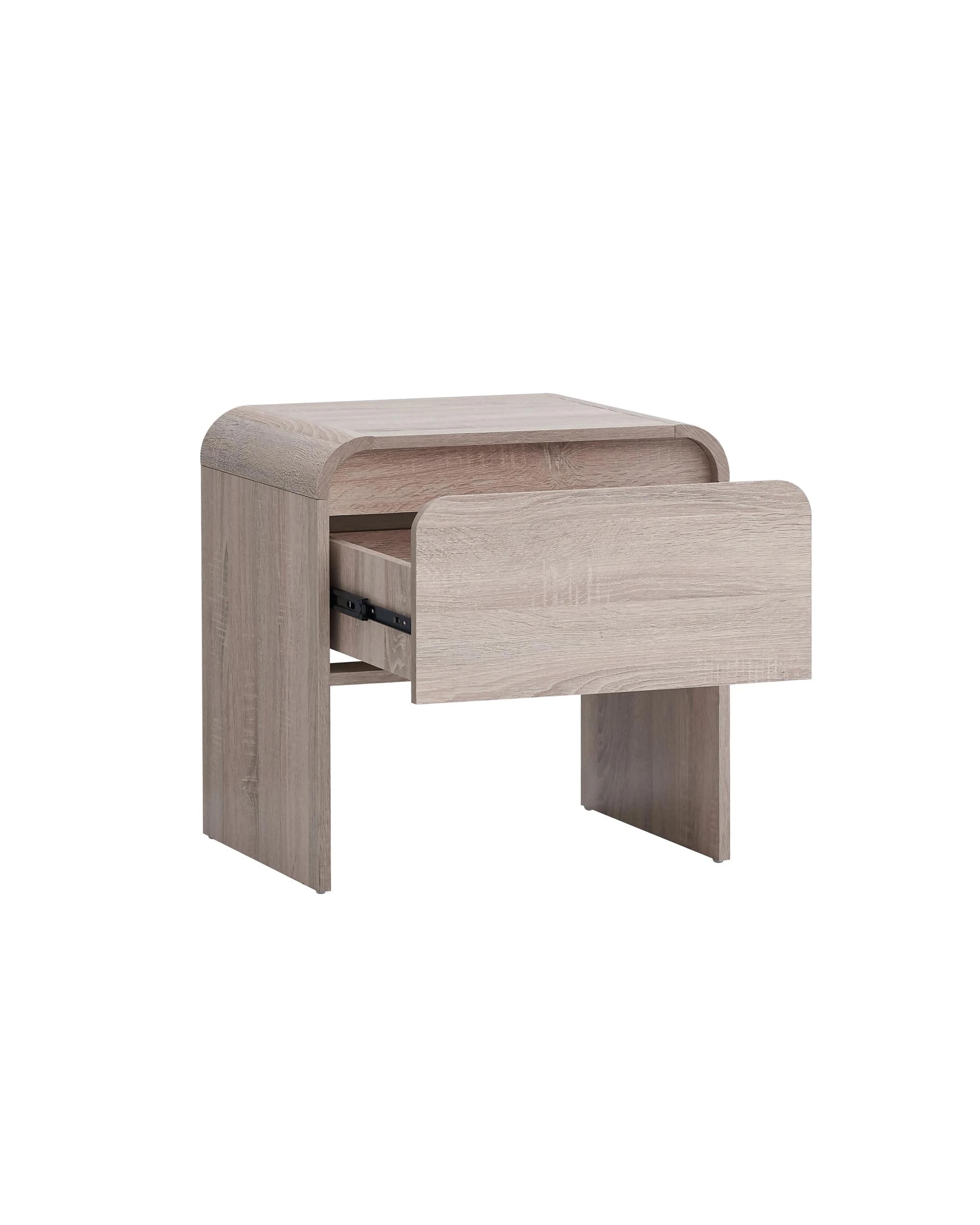 4 Kodu Bedside Unit Nightstand Side Table 1 Drawer Oak - Natural, 4 of 7