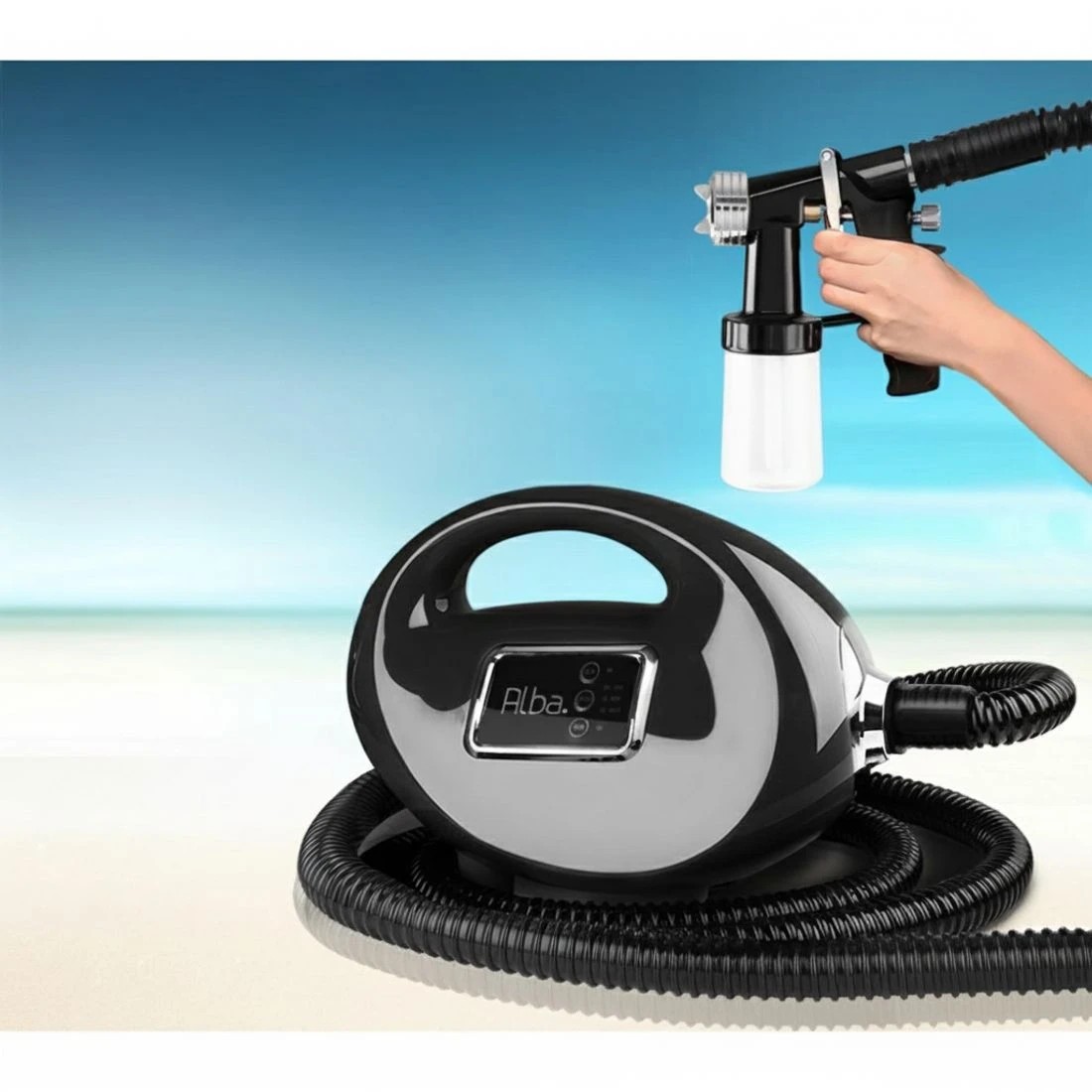 3 Alba Spray Tanning Machine Spray Gun Sunless Tan Kit 700W HVLP System - Black, 3 of 8
