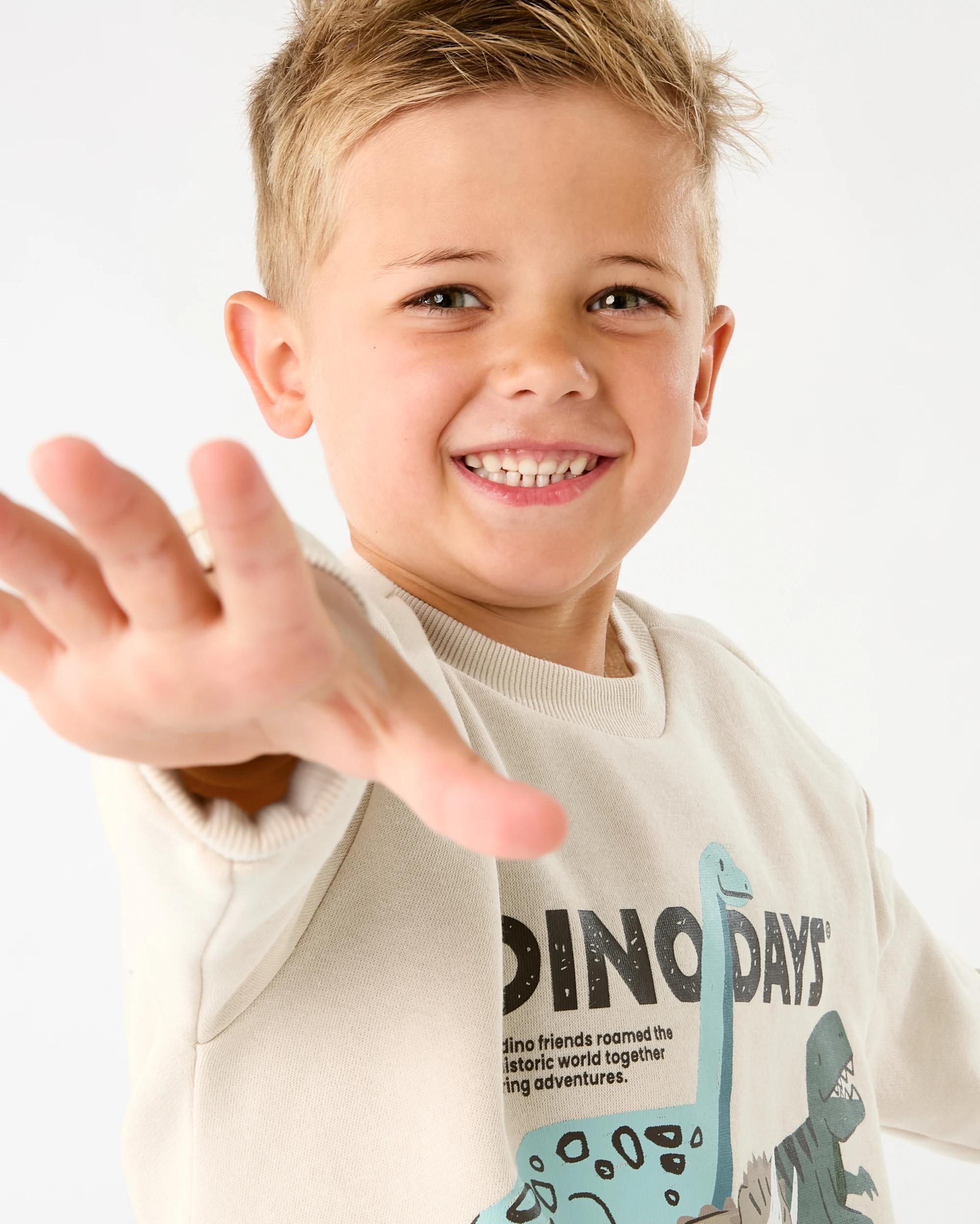 3 Print Crew Neck Sweatshirt Bge Dino, 3 of 7