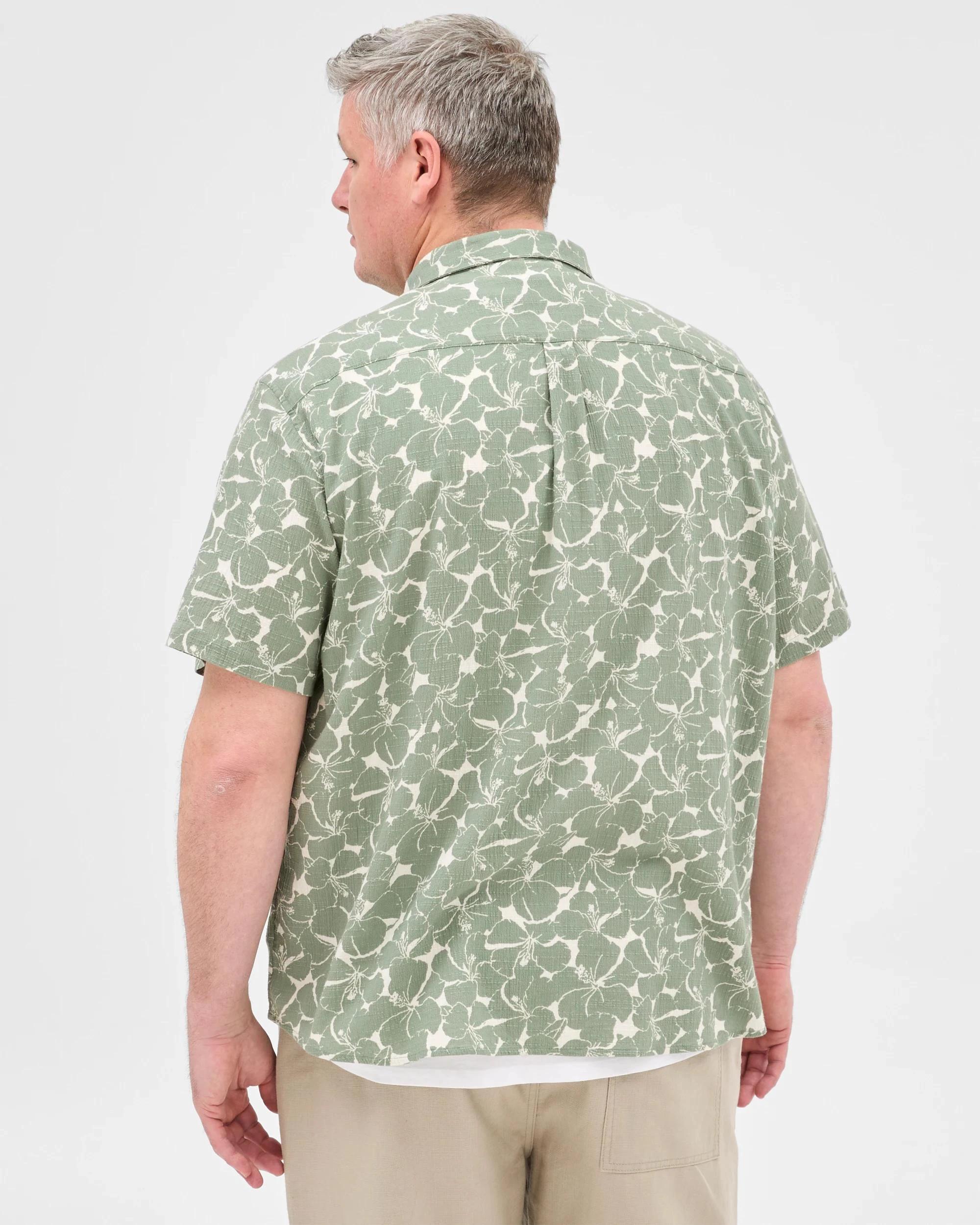 5 Target Plus Size Australian Cotton Crinkle Print Shirt TEAL, 5 of 6