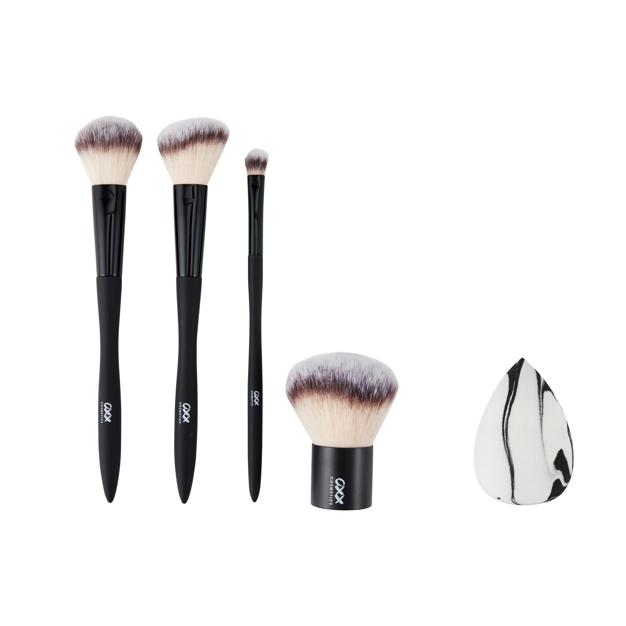 2 OXX Cosmetics 5 Piece Face and Eye Makeup Brush Set - Black, 2 of 6