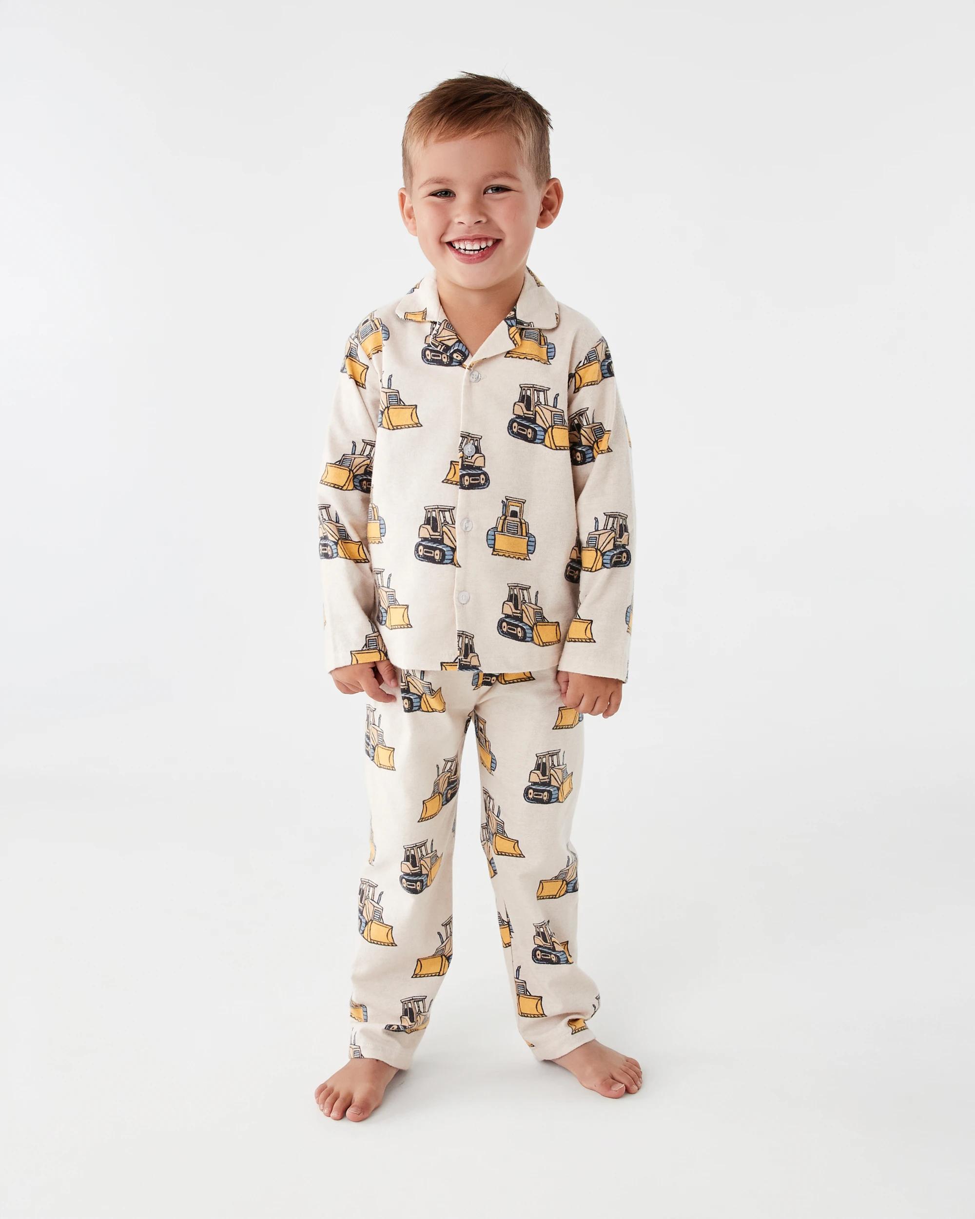 1 Flannel Pyjama Set Bge Dozers, 1 of 9