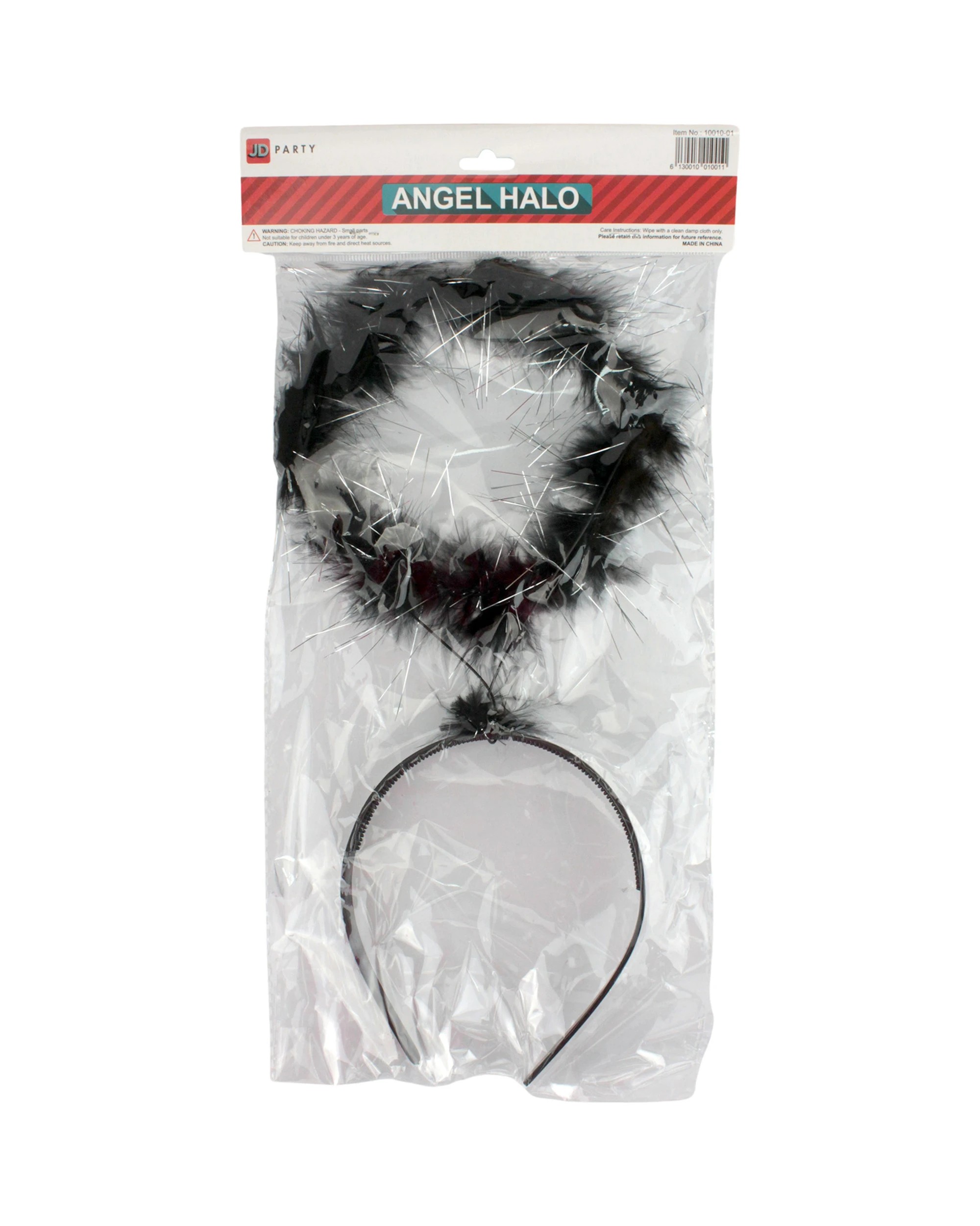 3 Partyrama Feathered Angel Halo Headband - One Size - Black, 3 of 3