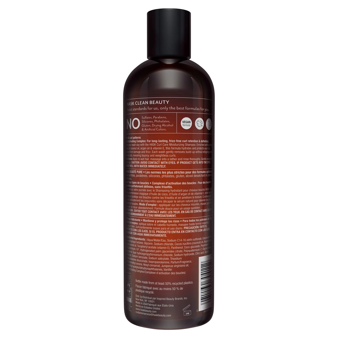 2 HASK Curl Care Moisturizing Shampoo 355ml - Coconut Oil, Argan Oil, Vitamin E and Curl Activating Complex, 2 of 10