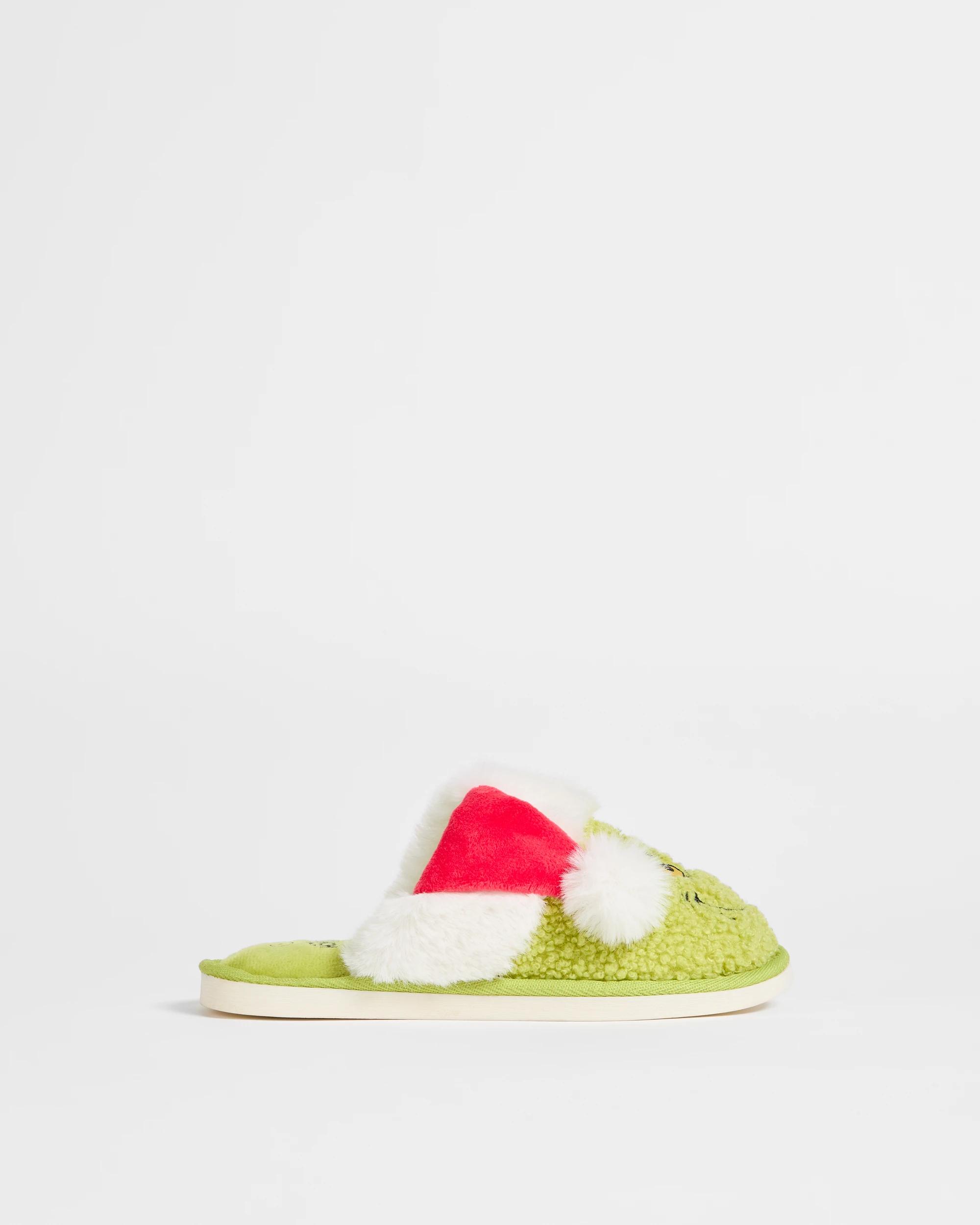 3 The Grinch Boys Senior Christmas Grinch Slipper Scuff GREEN, 3 of 3