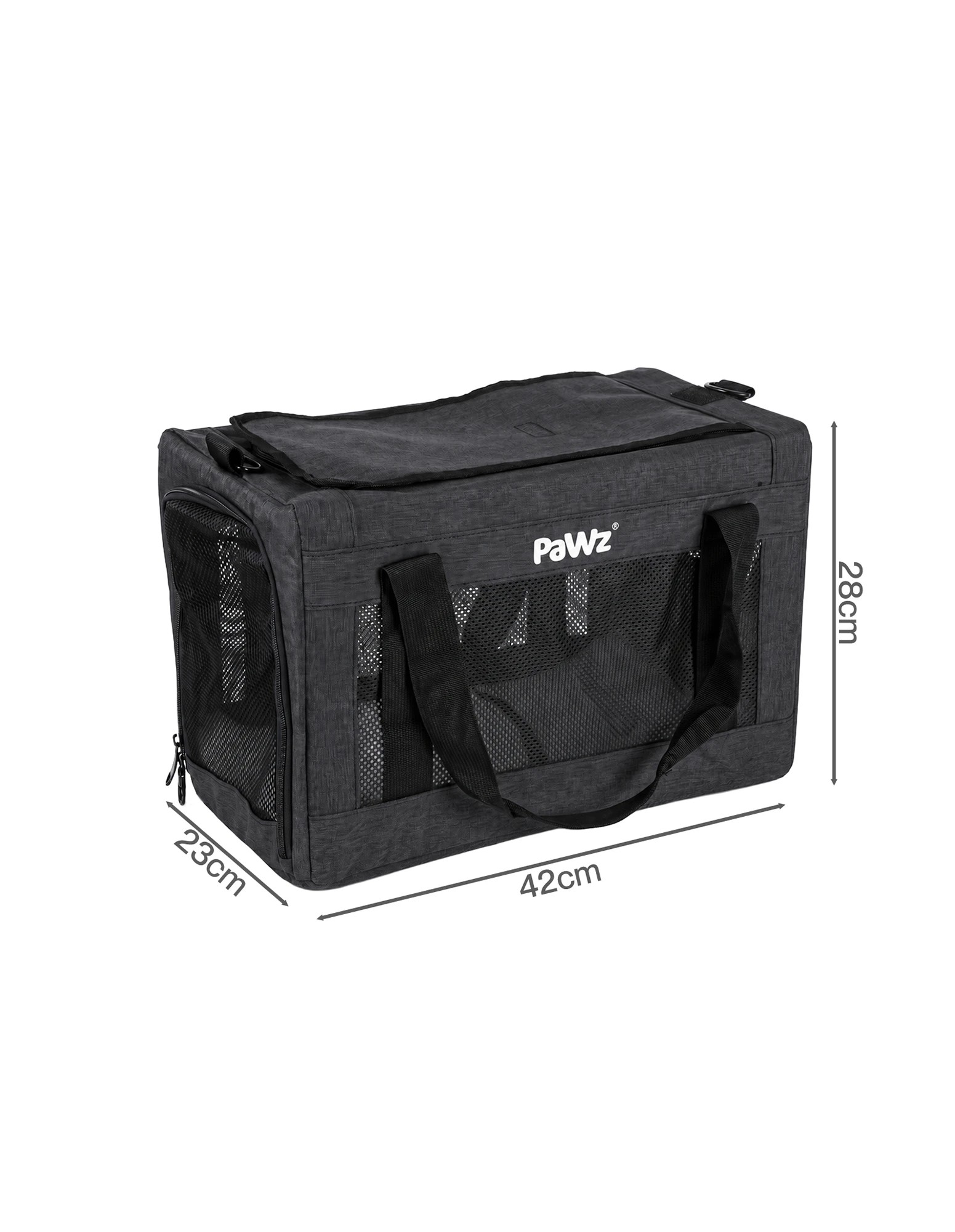 5 Pawz Cat Carrier Airline Under-Seat Pet Carrier 5mm Frame Black Oxford, 5 of 8