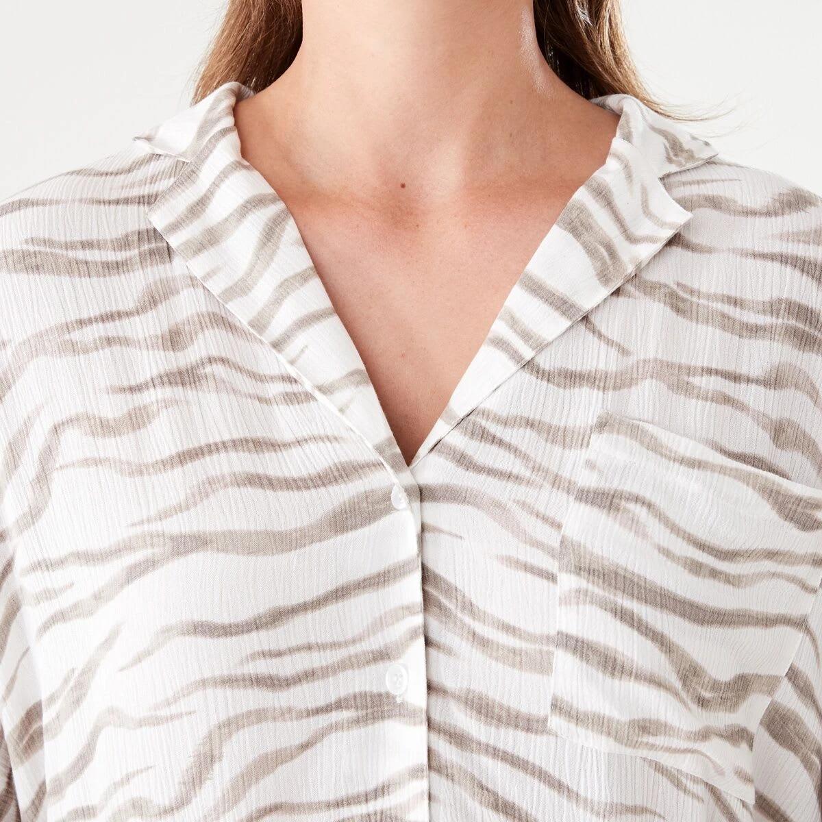 5 Short Dolman Sleeve Shirt SOFT ZEBRA CLOUD DANCER, 5 of 6