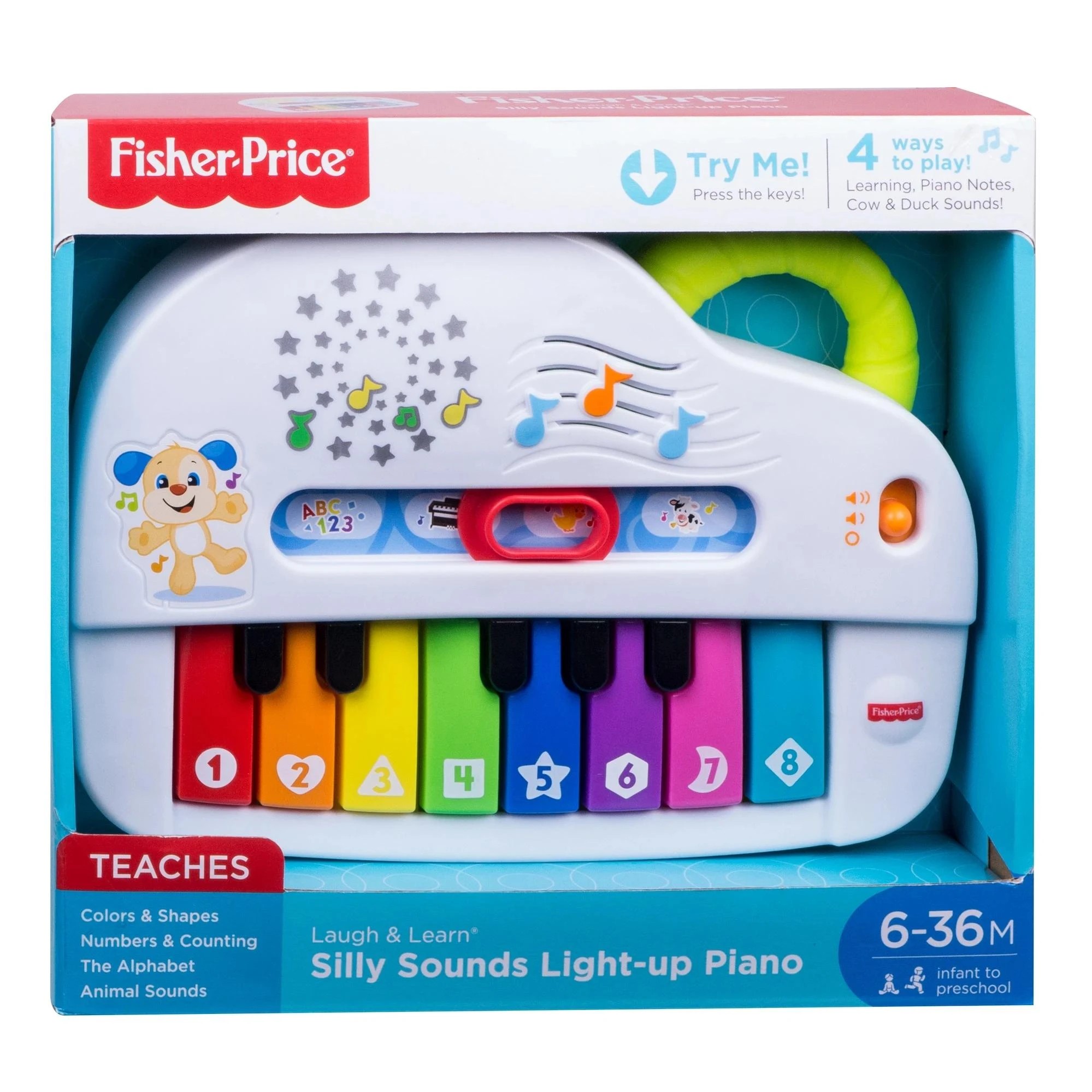 1 Fisher-Price Laugh & Learn Silly Sounds Light-Up Piano, 1 of 4