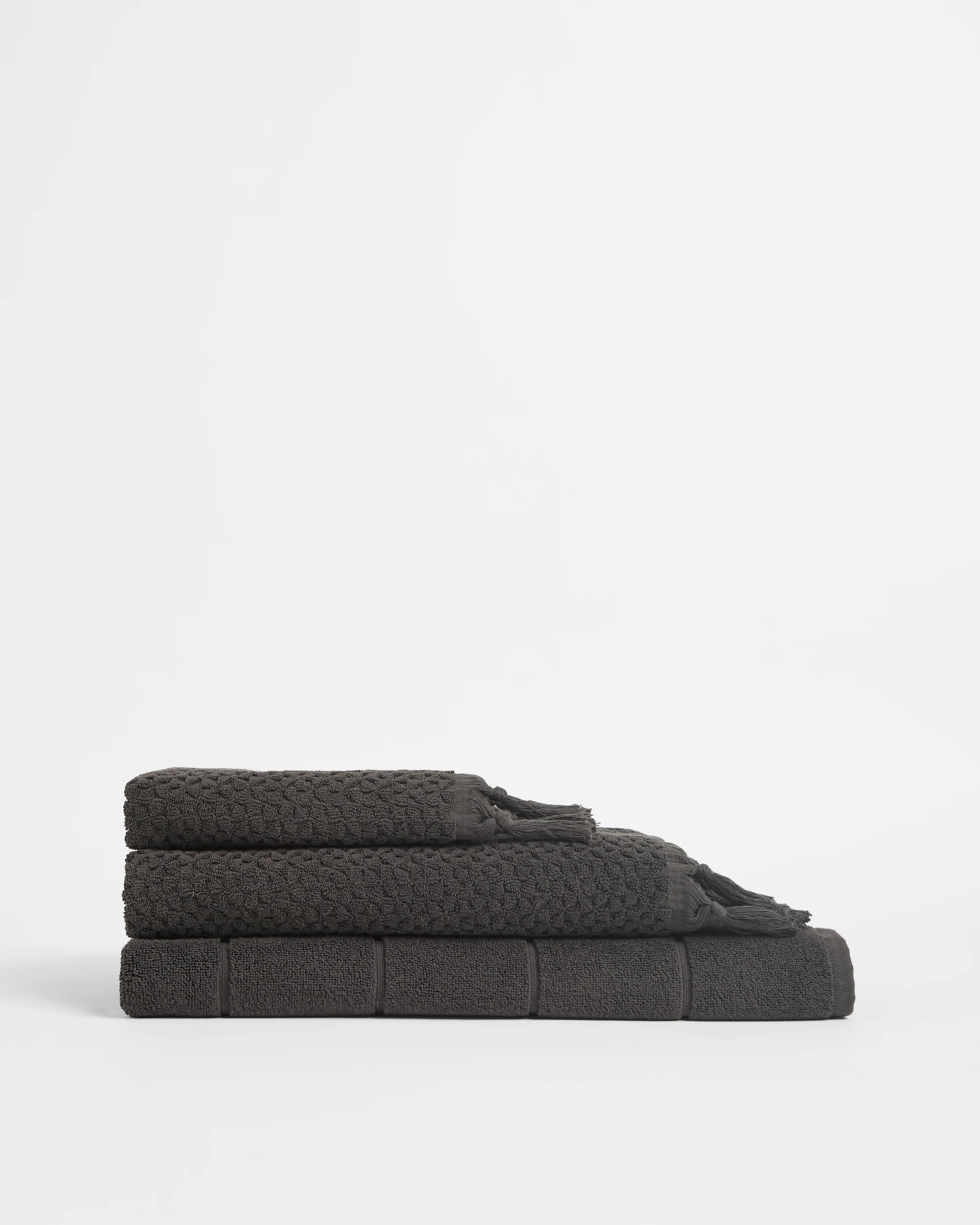3 Target Laynie Australian Cotton Textured Hand Towel 2 Pack - Grey, 3 of 3