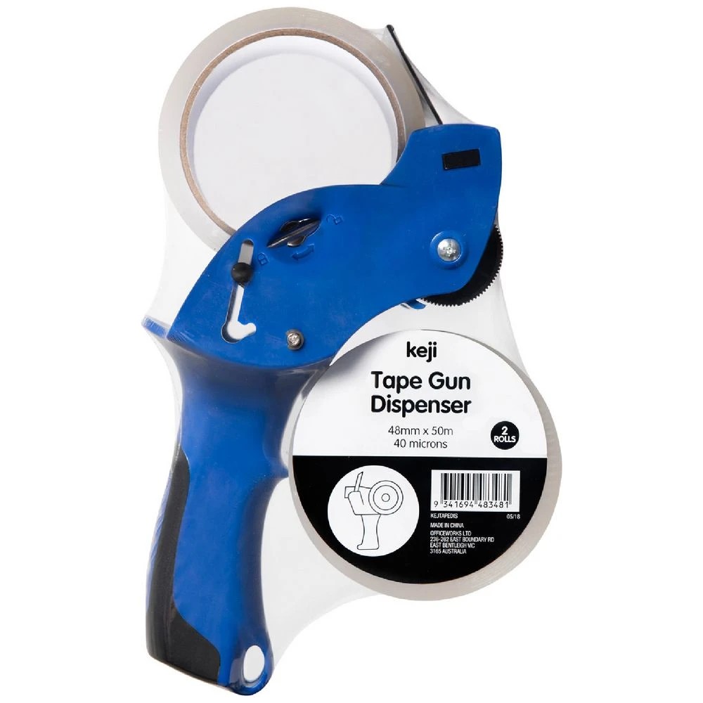 1 Keji Tape Gun Dispenser with 2 Rolls, 1 of 3