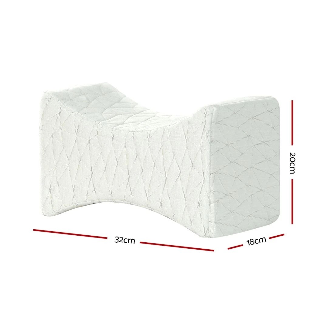 2 Giselle Bedding Memory Foam Leg Knee Pillow - White, 2 of 4