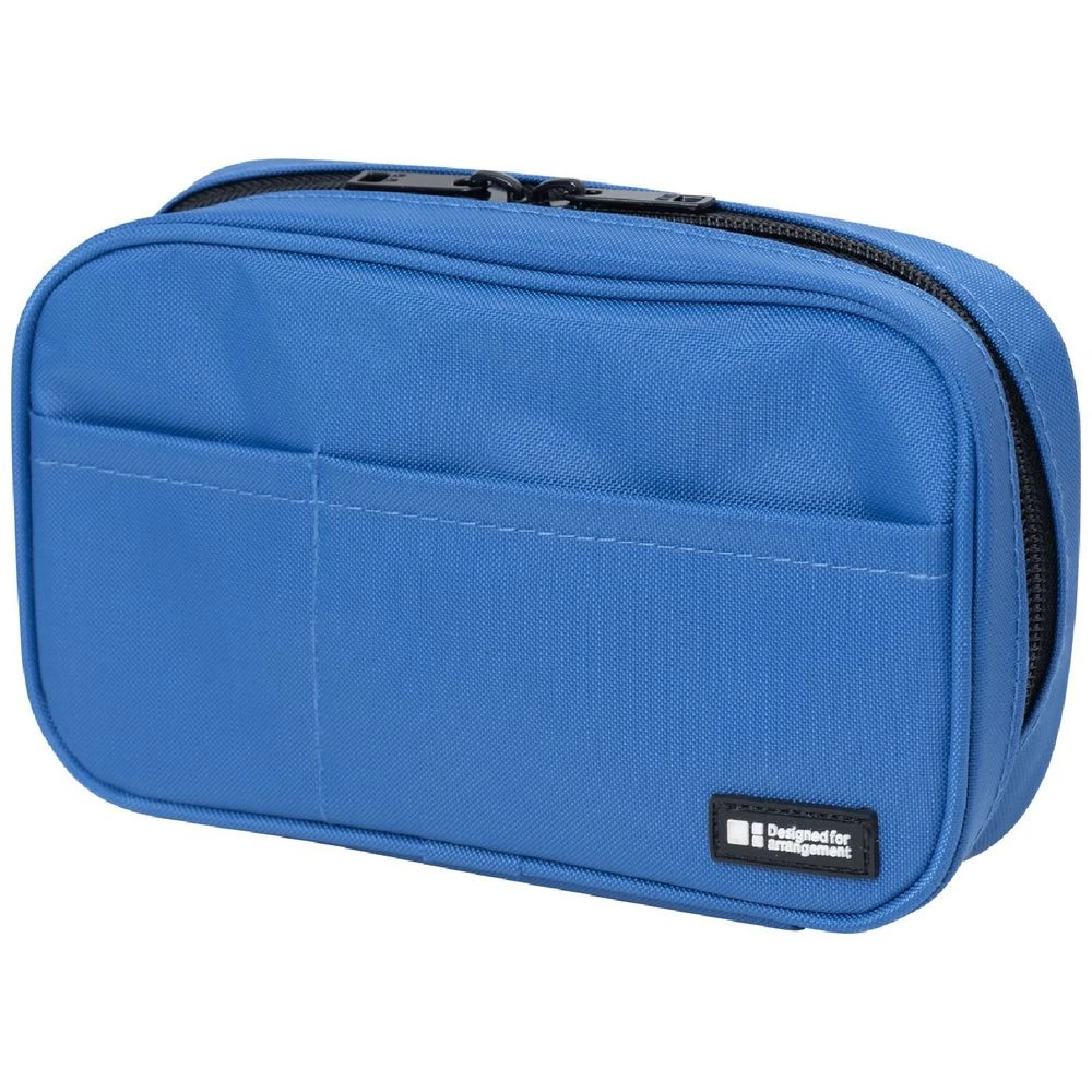 1 Liht Lab Single Zip Multi Compartment Pencil Case Blue, 1 of 3