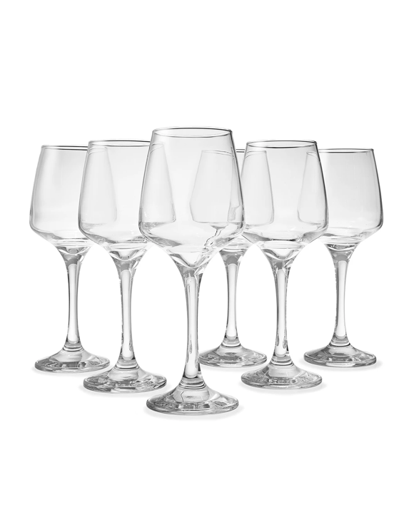 6 Santorini White Wine Glasses