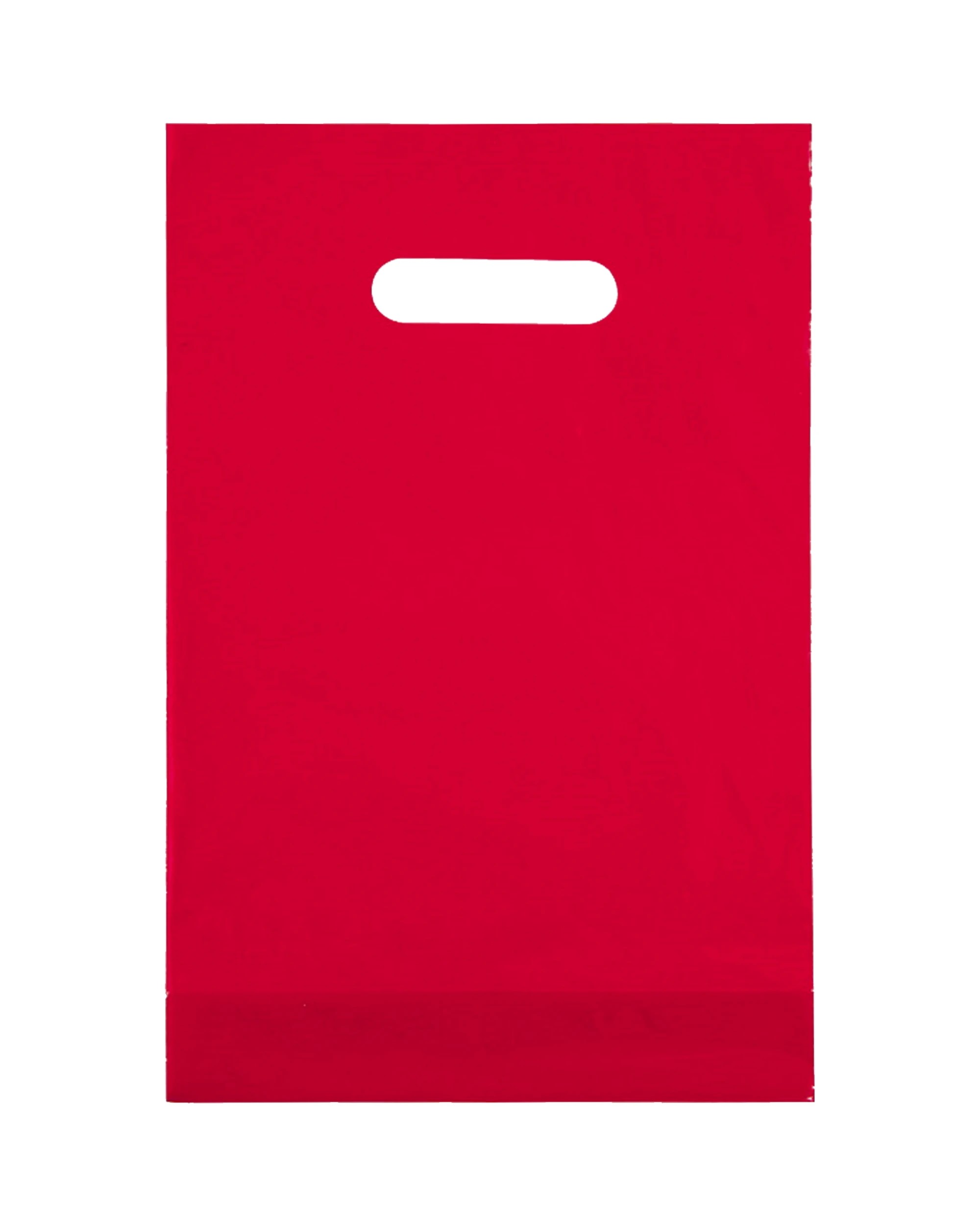 1 Fun Express Plastic Lolly Treat Bags Pack of 50 - Red, 1 of 2