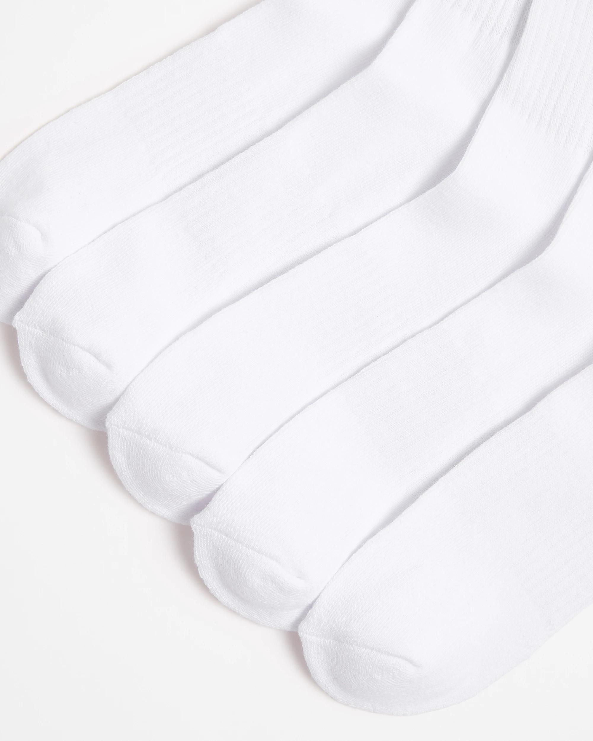 2 Australian Cotton Blend 5 Pack Sport Crew Cut Socks - Maxx WHITE, 2 of 3