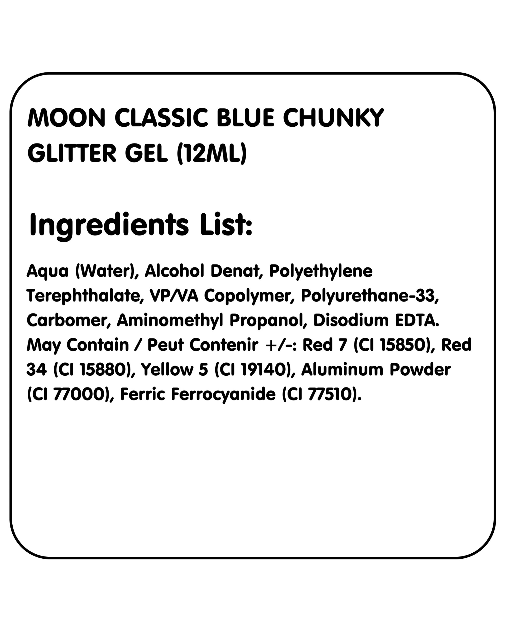2 Moon Creations Classic Chunky Glitter Gel - One Size - Blue, 2 of 3