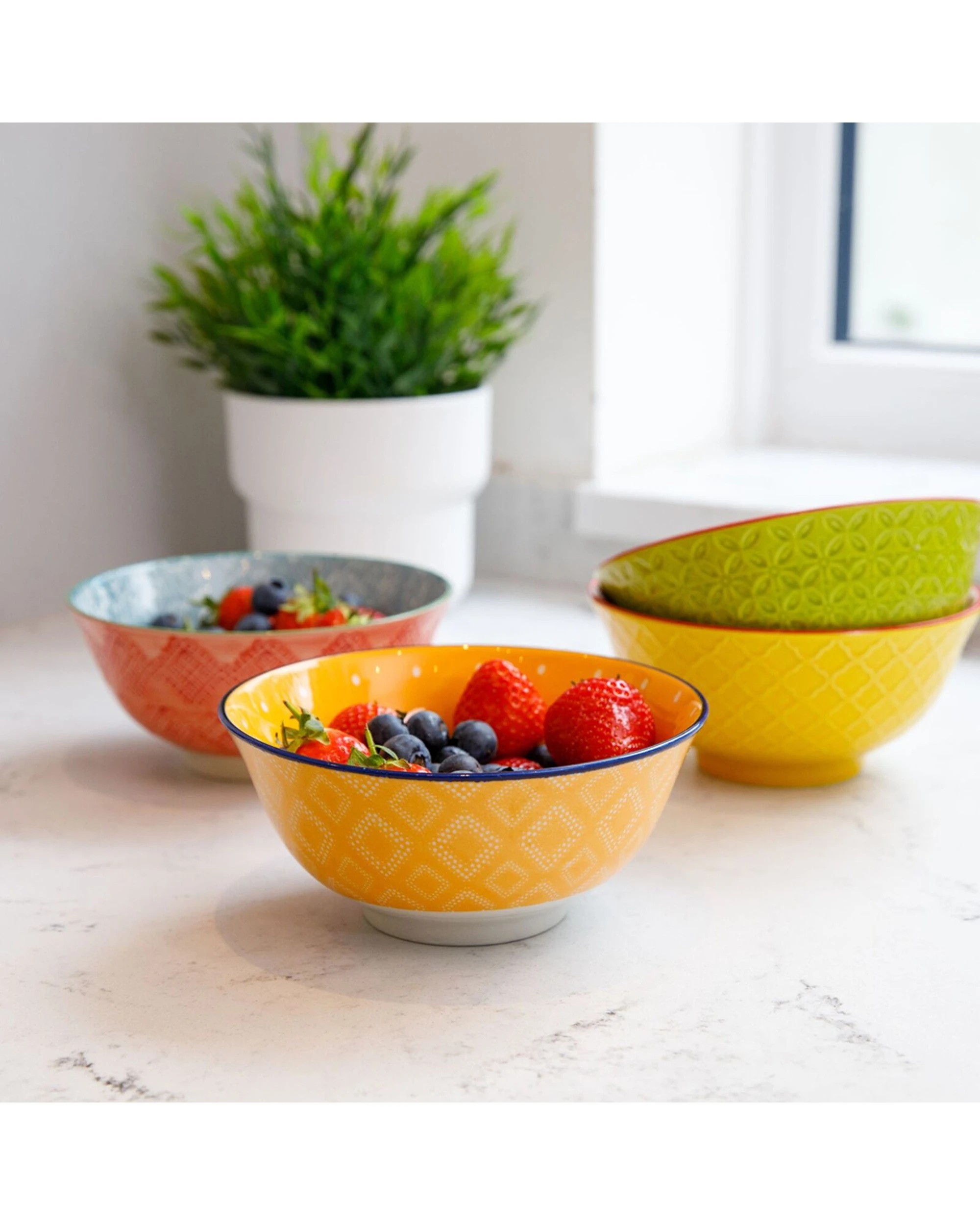 8 Mikasa 4pc Does It All Kitchen Glazed Bowl 15.7cm Durable Microwave Dishwasher Safe - Multi, 8 of 8