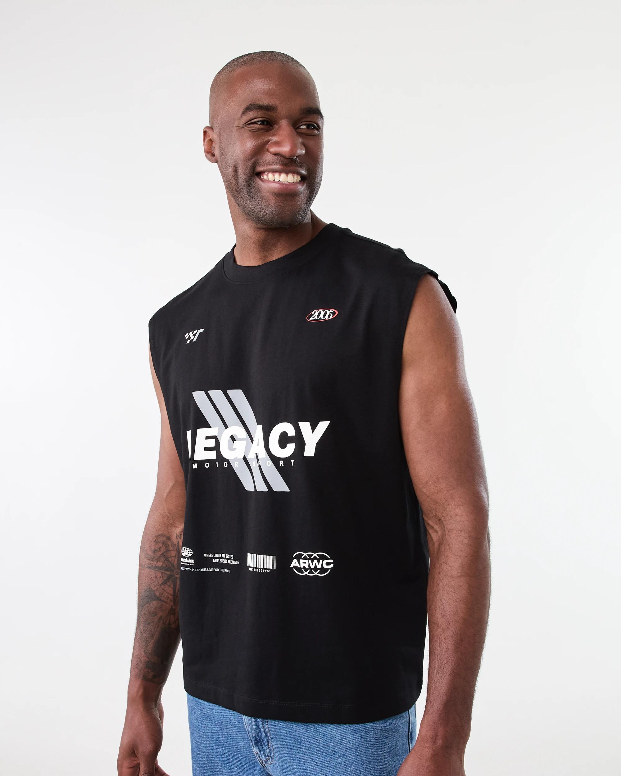 2 Oversized Print Muscle Blk Legacy, 2 of 5