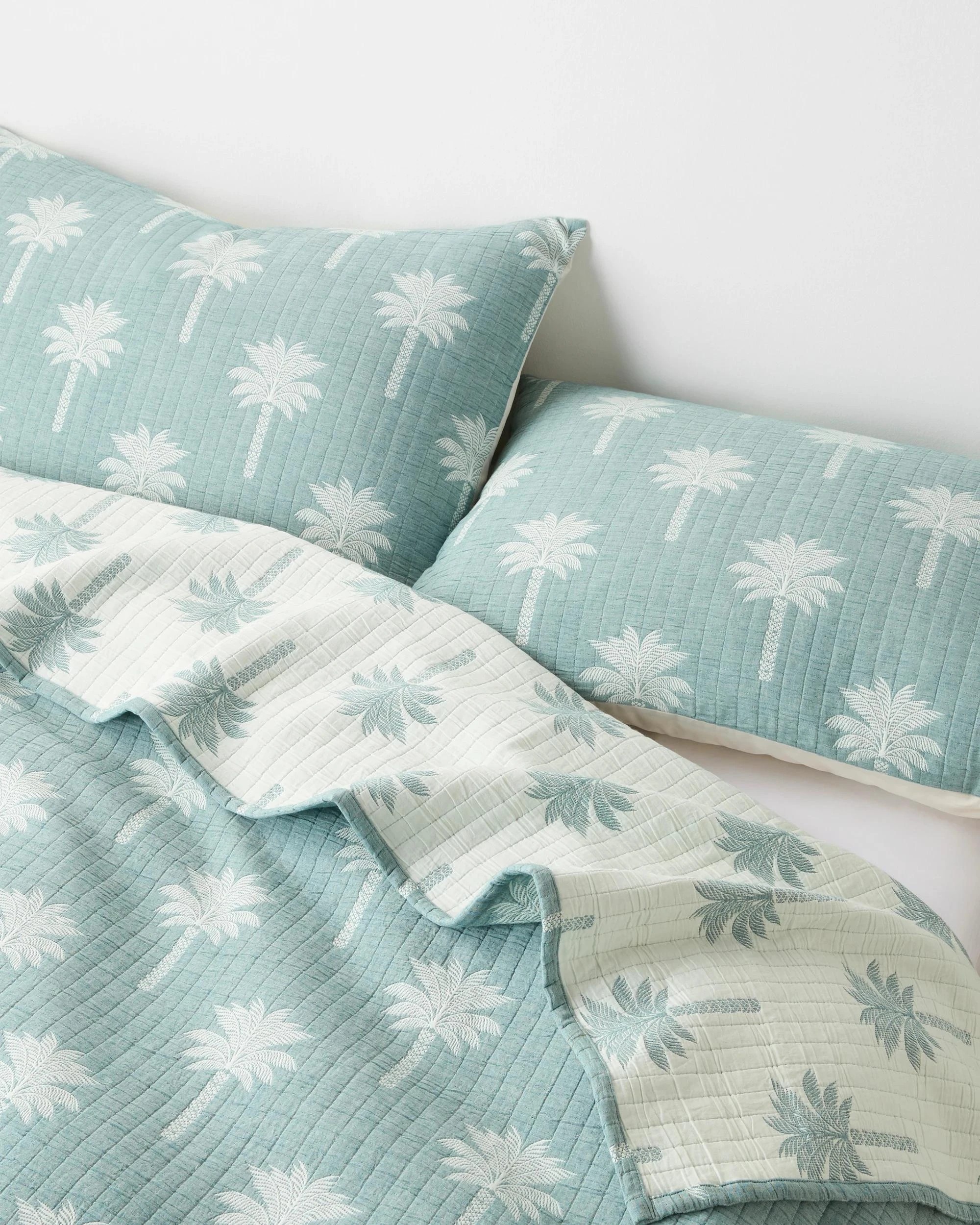 2 Target Asher Palm Coverlet Set - Super King Bed - Green, 2 of 3