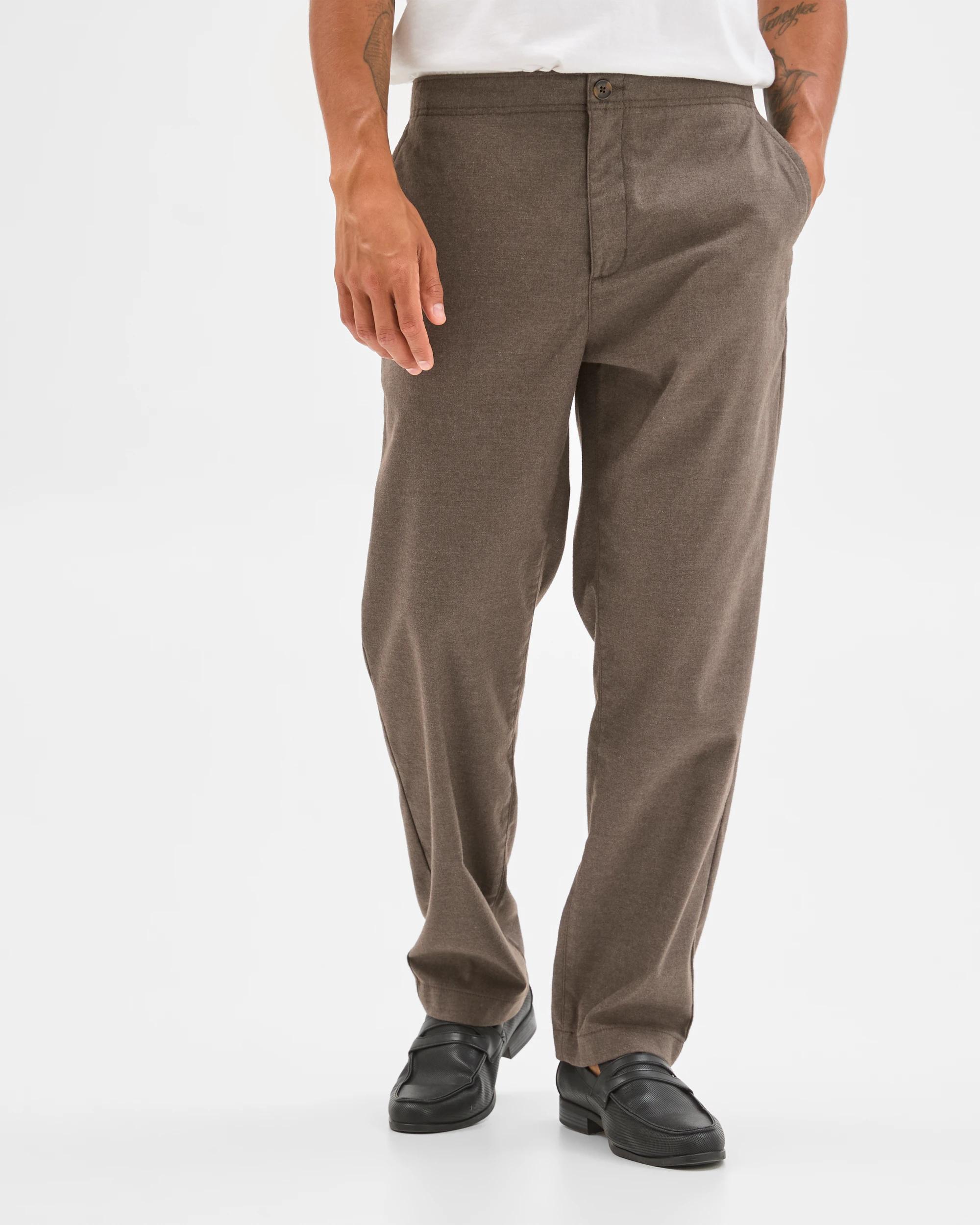 3 Target Man Brushed Relaxed Pants CHOCOLATE, 3 of 6