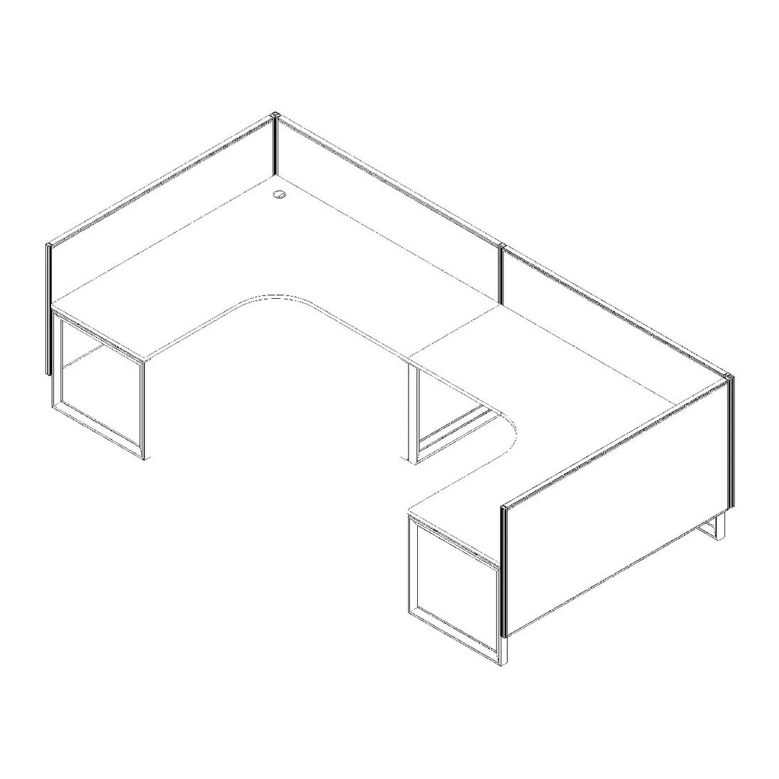 8 Stilford Screen 1200 W x 900 H mm White Frame Grey Fabric, 8 of 10