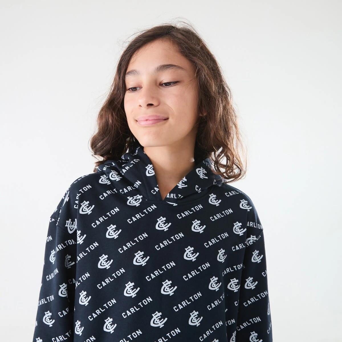 6 Official AFL Kids All Over Print Hoodie Carlton, 6 of 9