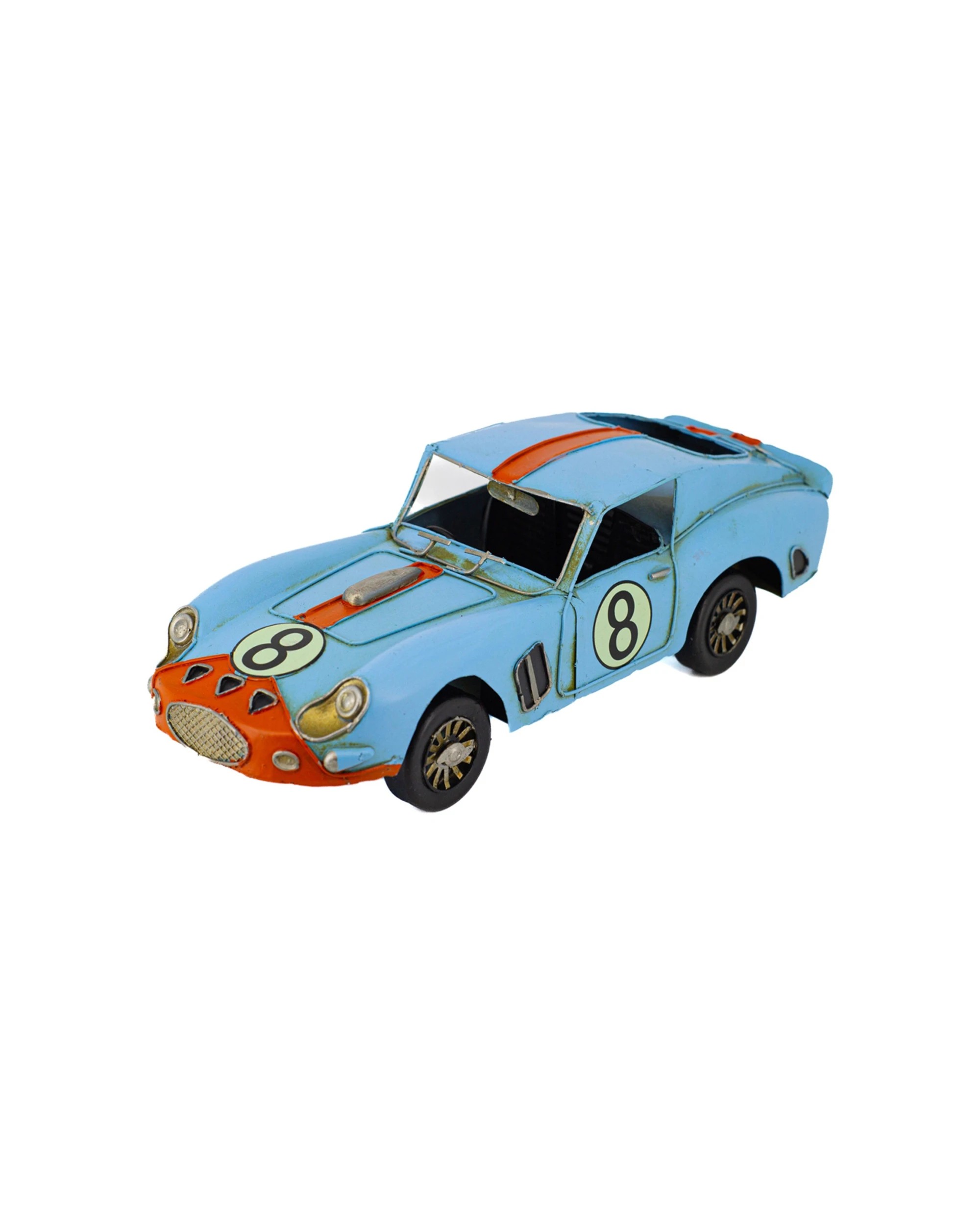 1 Boyle Metal Collectable No. 8 Racer Vintage Racing Model - Blue, 1 of 5