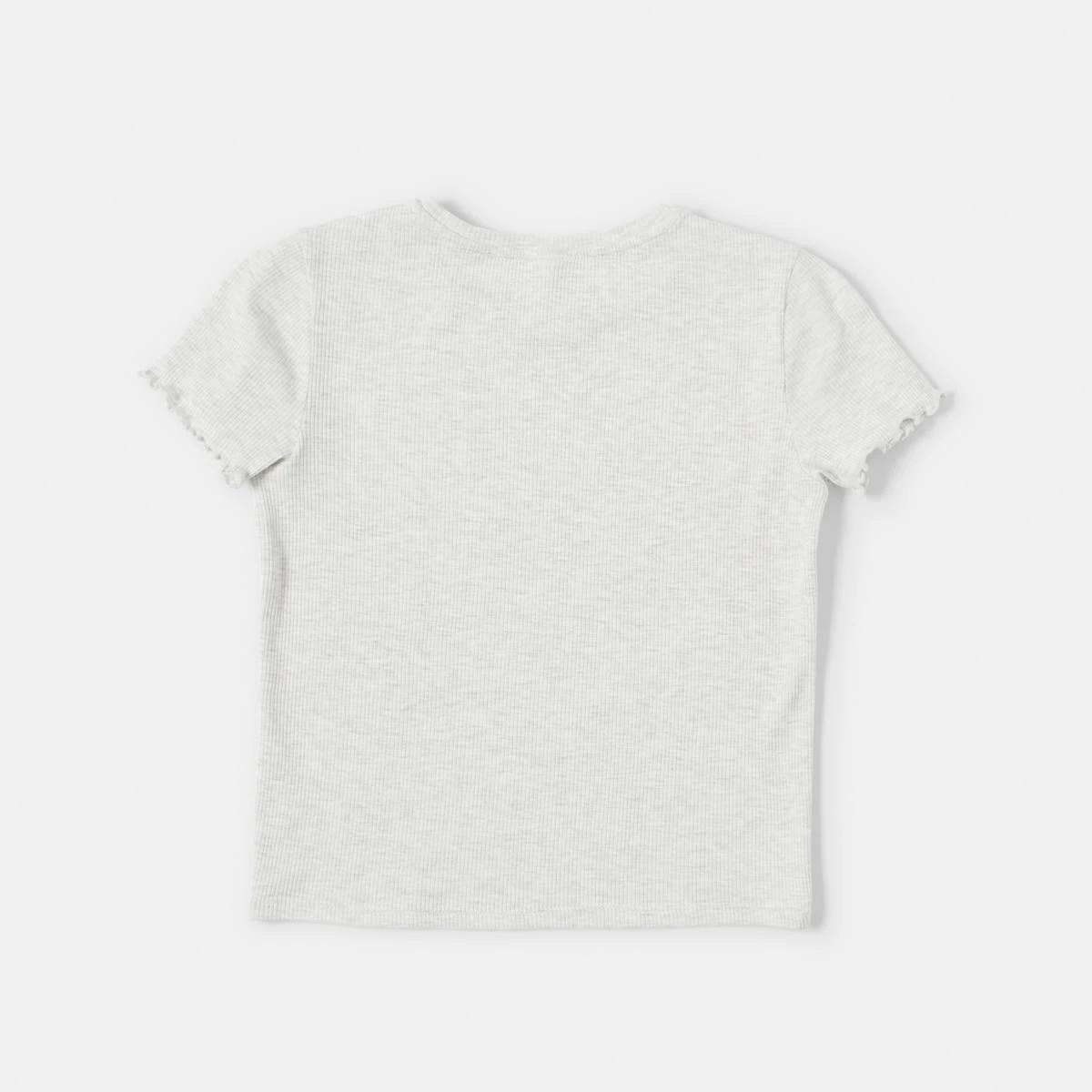 9 Short Sleeve Rib Top Wht Marle, 9 of 9