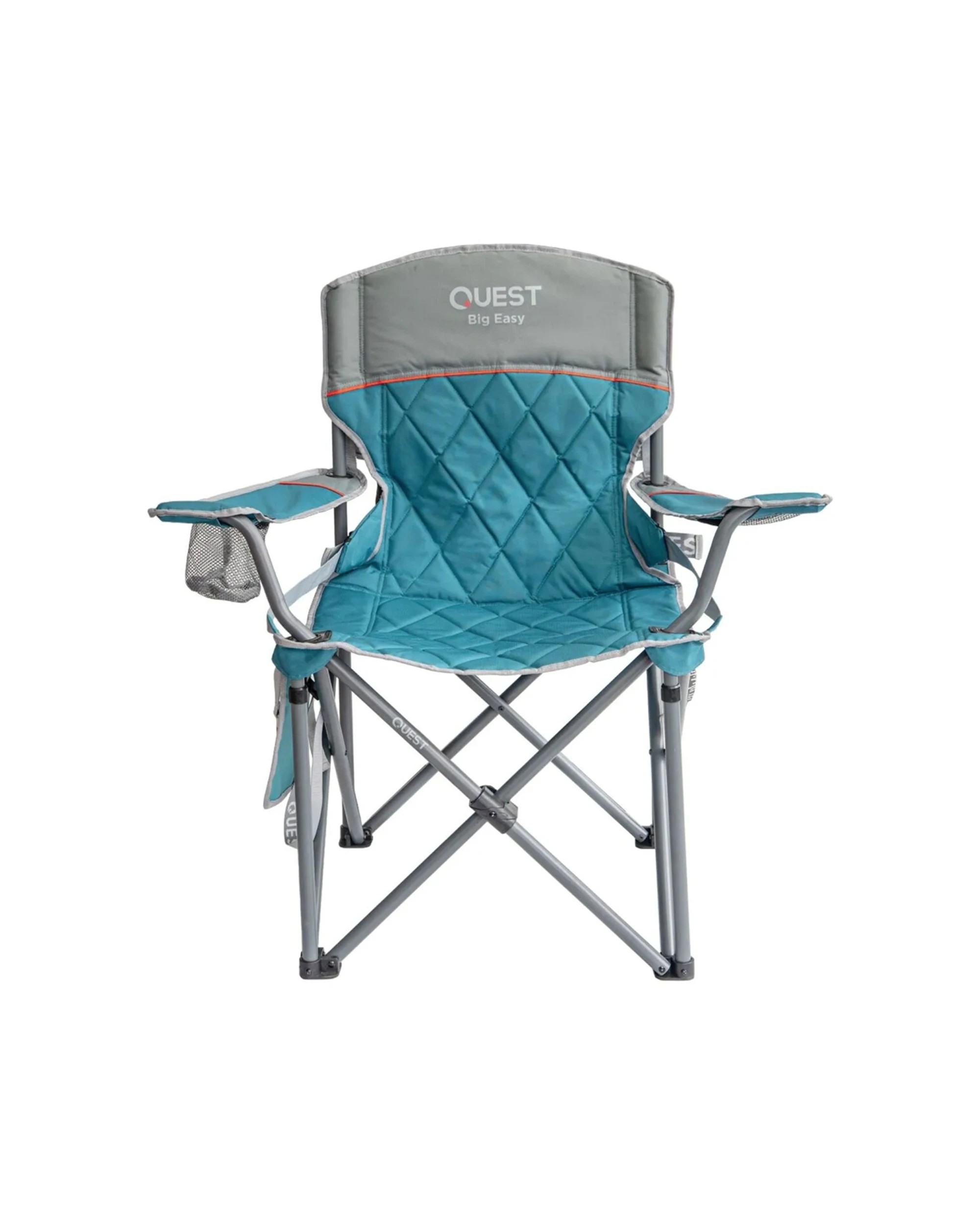 3 Quest Big Easy Camp Chair Aluminium Frame 200kg Capacity Armrests - Blue, 3 of 9